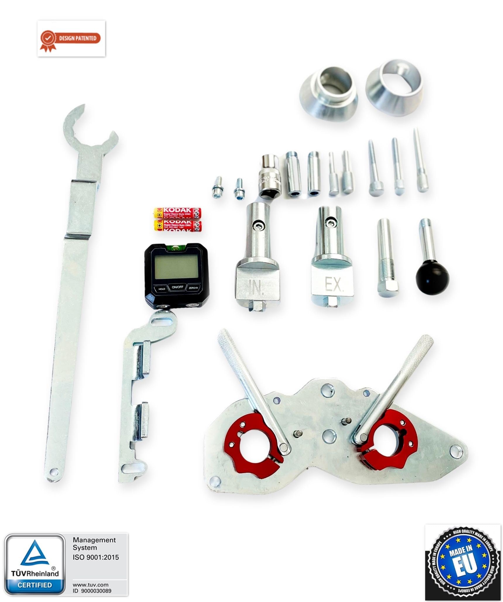 CASTEX Kit de Calage Moteur Kit D'outils de Calage Blocage Arbre a cames Compatible avec VW avec Audi avec Seat avec Cupra avec Skoda 1.5 TSI avec VW Group - Made in EU