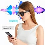 GS01 Lunettes de soleil Bluetooth intelligentes, Lunettes audio avec haut-parleur, UV400 Objectif polarisé, musique d'oreille ouverte, contrôle tactile
