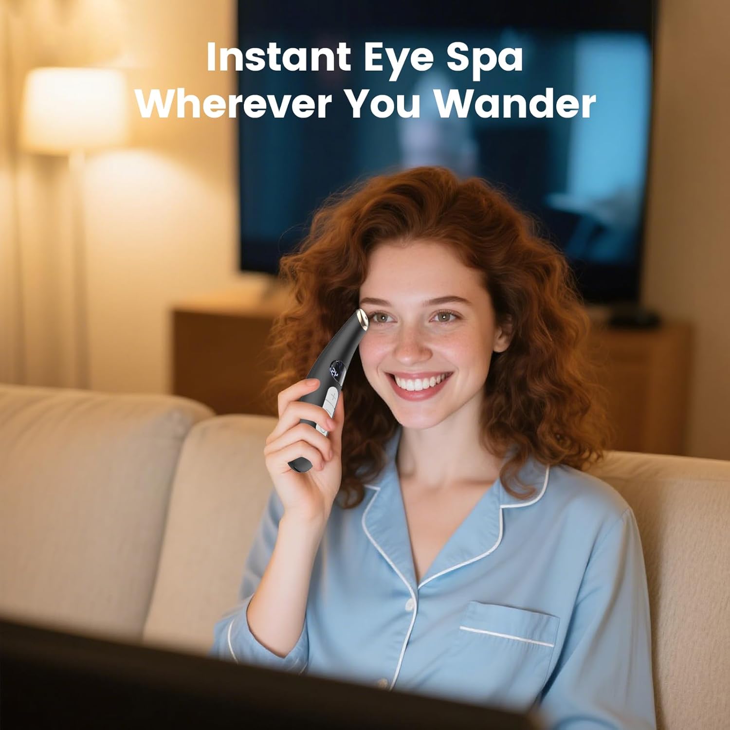 Eye Lift Wand, 3 Modes Eye Massager Wand, Eye Massager for Dry Eyes, Dark Circles and Puffiness, Eye Lifting Device for Fine Lines, Pink - Image 9