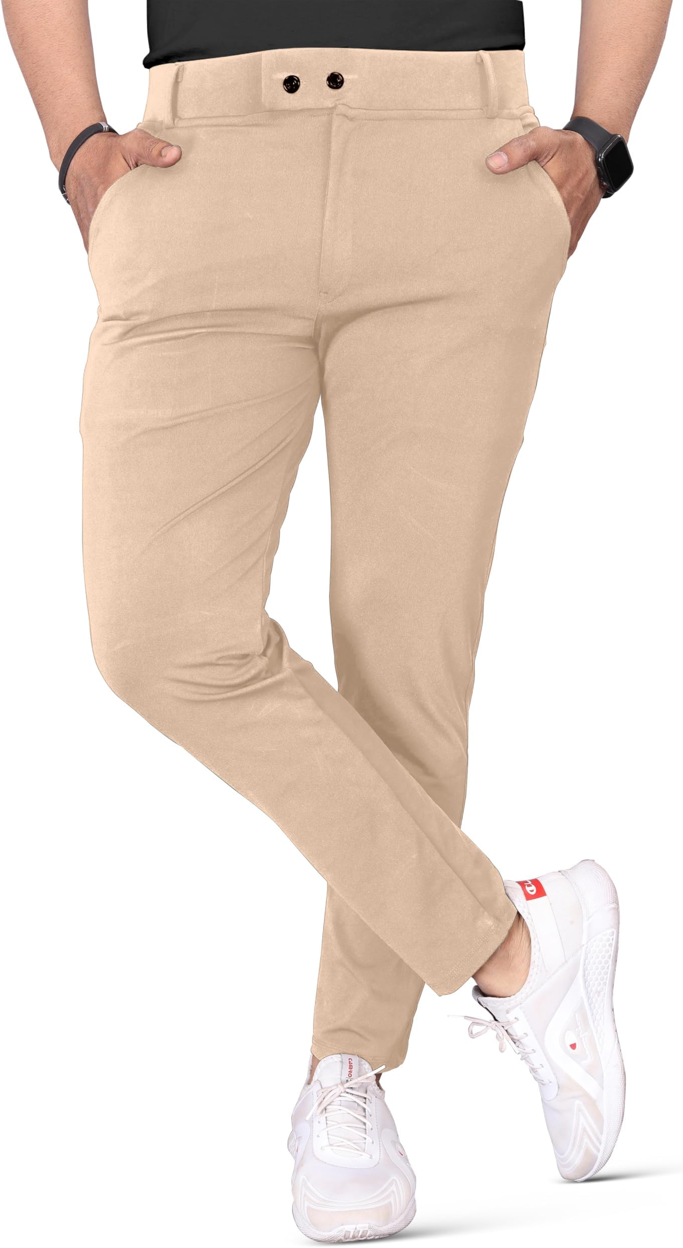 Men's Stretchable Stretchable Formal Pant Trousers | Stylish Slim Fit Men's Wear Trousers for Office or Party | Polycotton Knitted Fabric