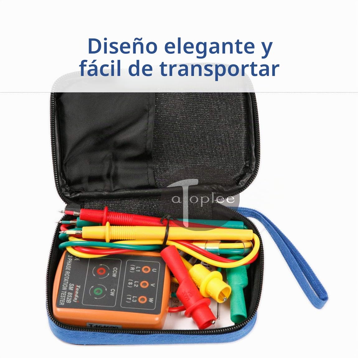 ATOPLEE 3 Secuencia de Fase Presencia rotación Tester Indicador Detector Meter con LED y el zumbador 60V ~ 600V (3 Fase AC)