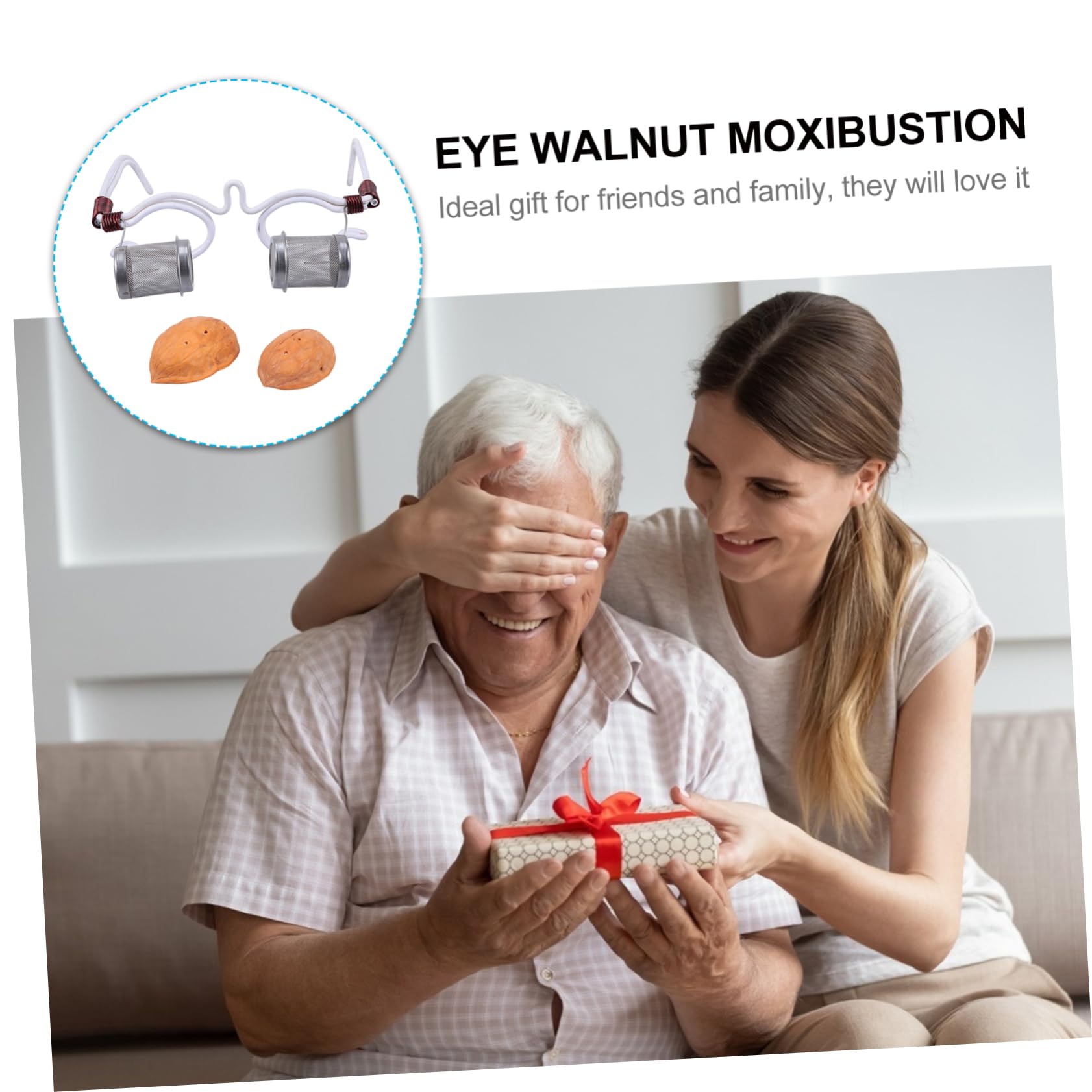 Healeved 5 Pezzi Dispositivo Per Moxibustione Per Gli Occhi Occhiali Di Protezione Per Gli Occhi Strumenti Per Massaggio Viso Infermieristico Moxa Noce Agopuntura Occhi Dispositivo Per