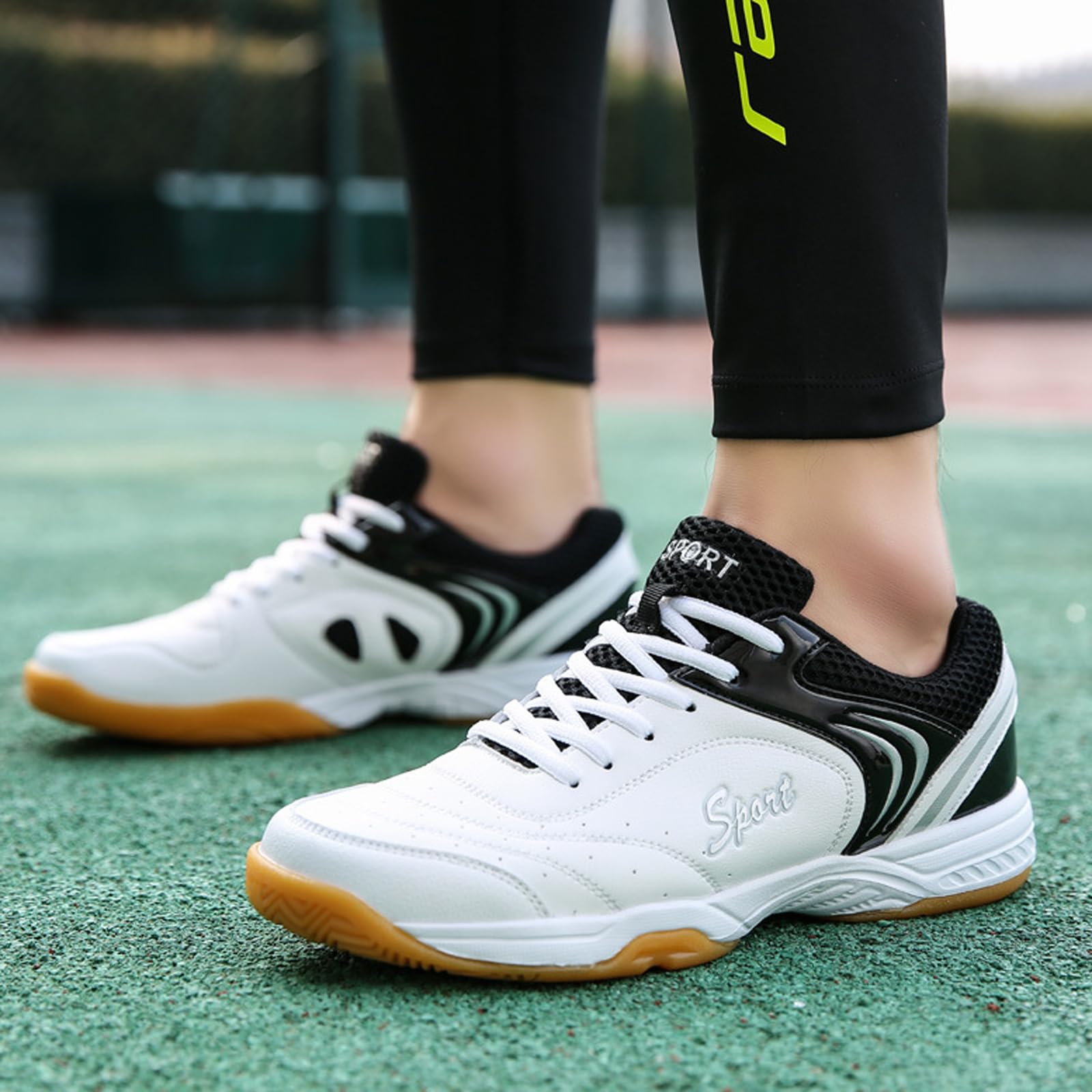 Chaussures Tennis Table D'IntéRieur,Chaussure de Squash,Chaussures de Badminton pour Adultes,légères et Respirantes,pour Indoor Tennis/Squash/Table Tennis/Basketball & Padel