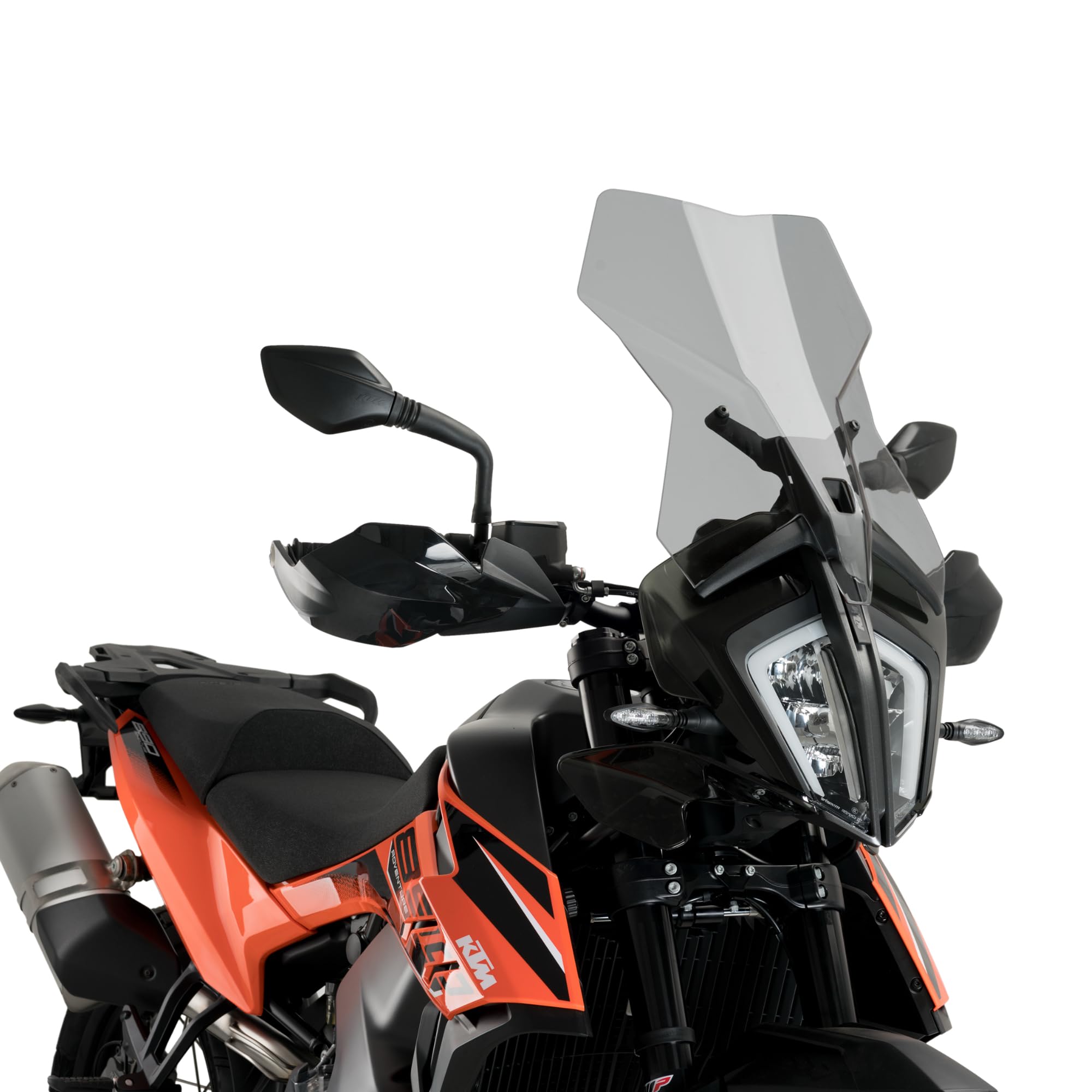 Cupolino Moto Parabrezza Plexiglass JD9 TOURING Fume Chiaro COMPATIBILE CON MOTO KTM 890 R ADVENTURE 2021-2022