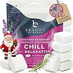 Shower Steamers Aromatherapy - USA Made with Natural Ingredients & Lavender Oil, Christmas Stocking Stuffers for Women, Wife & Mom, Large Stress Relief Shower Bombs, White Elephant Relaxing Spa Gifts