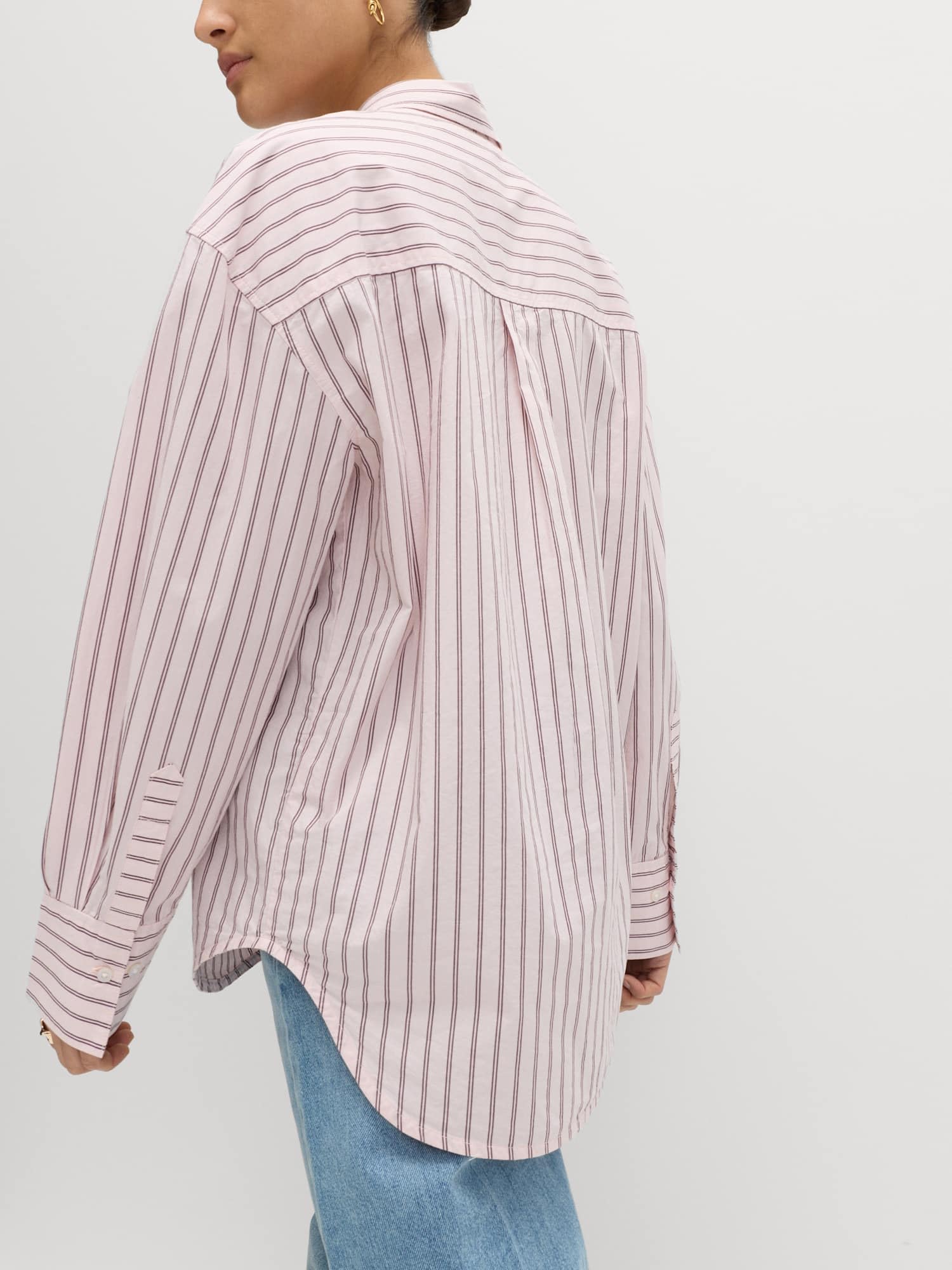Marks & Spencer Donna a Righe Puro Cotone Camicia – vestibilità Regolare
