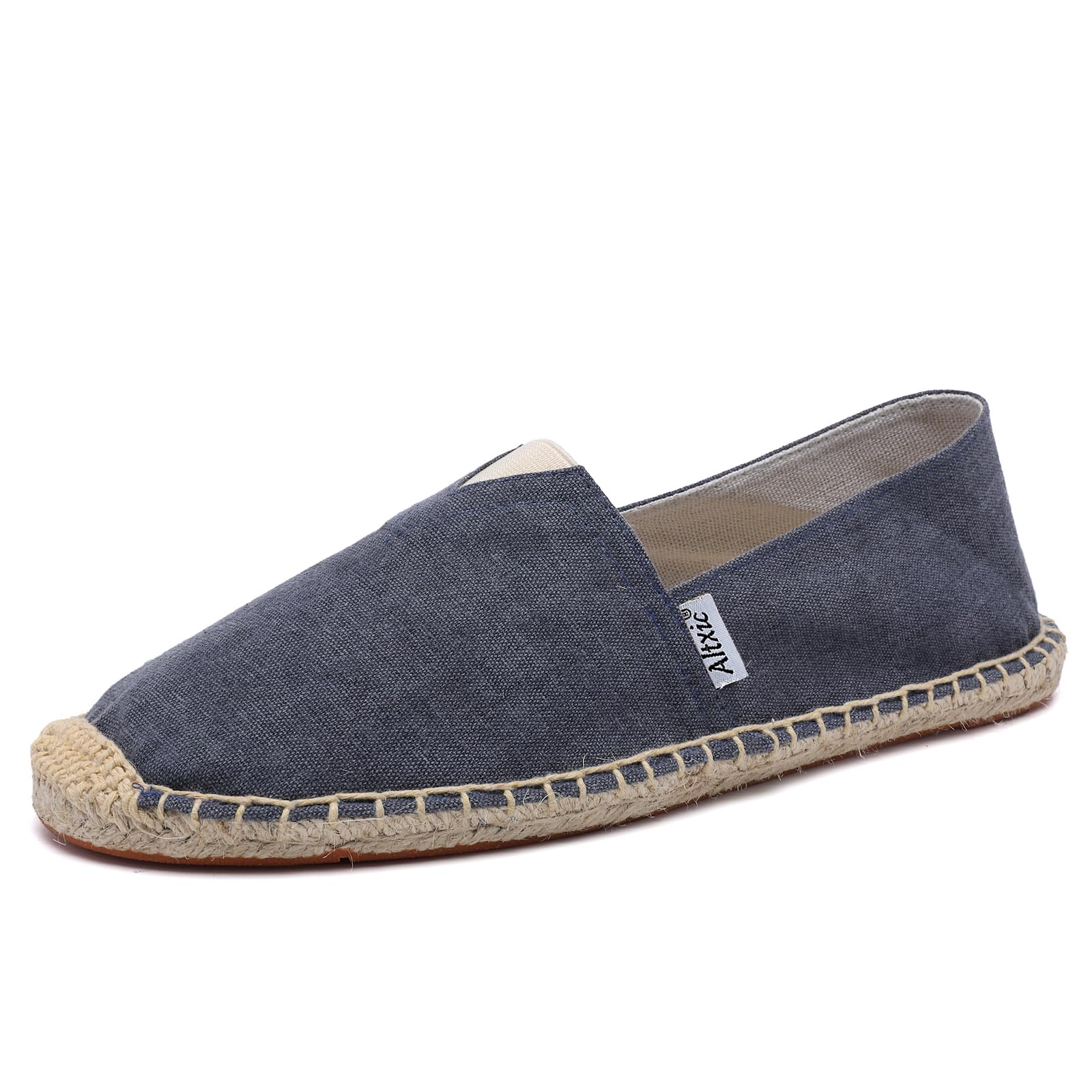 Altxic Men's Closed Toe Comfortable Canvas Slip on Flat Espadrilles