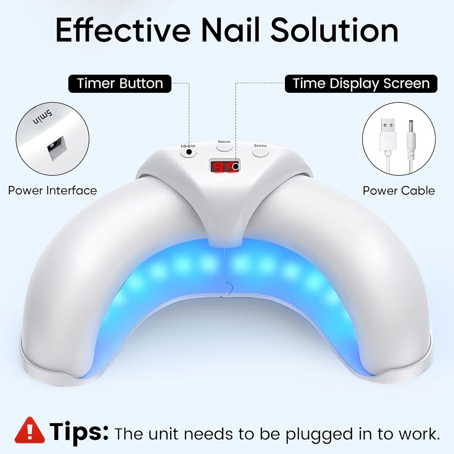 Home Toenail Repair Treatment for Multiple Toenails & Fingernails, Three Modes
