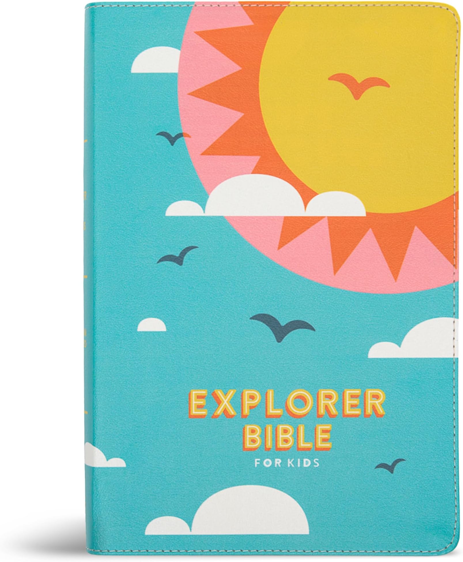 CSB Explorer Bible for Kids, Hello Sunshine LeatherTouch, Red Letter, Full-Color Design, Photos, Illustrations, Charts, Videos, Activities, Easy-to-Read Bible Serif Type