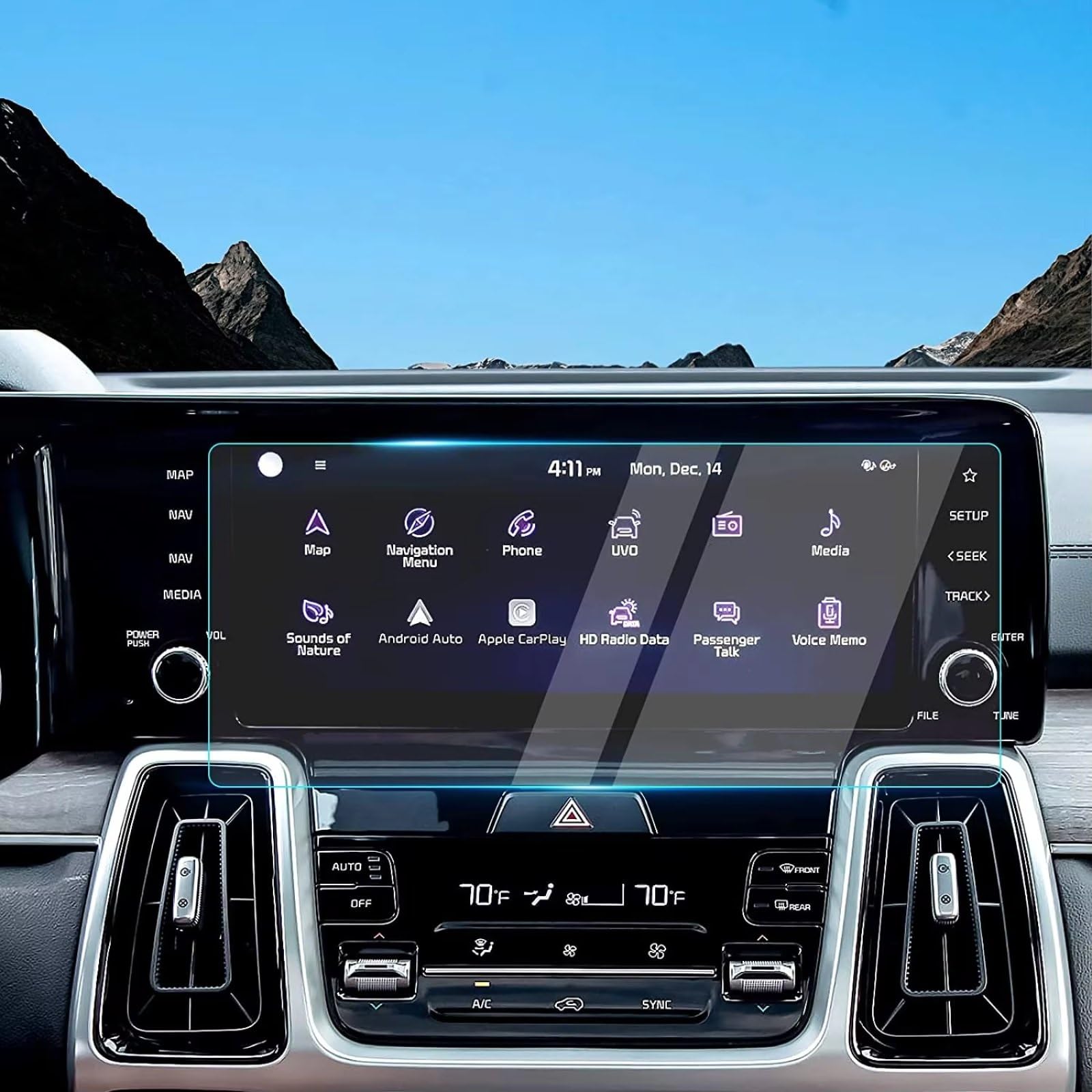 Verre trempé Kia Sorento MQ4 voyagez l'écran de navigation protégé - 6