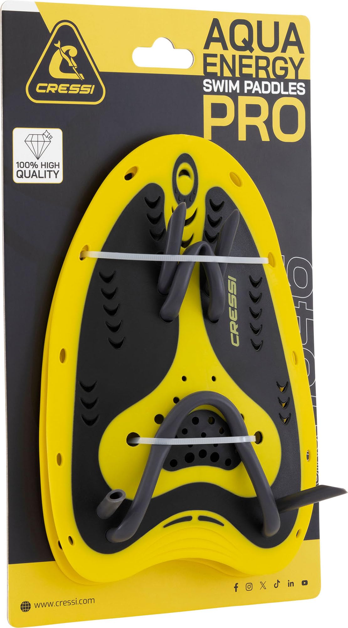 CRESSI Aqua Energy Swim Paddles, Unisex Swimming Paddles for Upper Body Strength, One Size