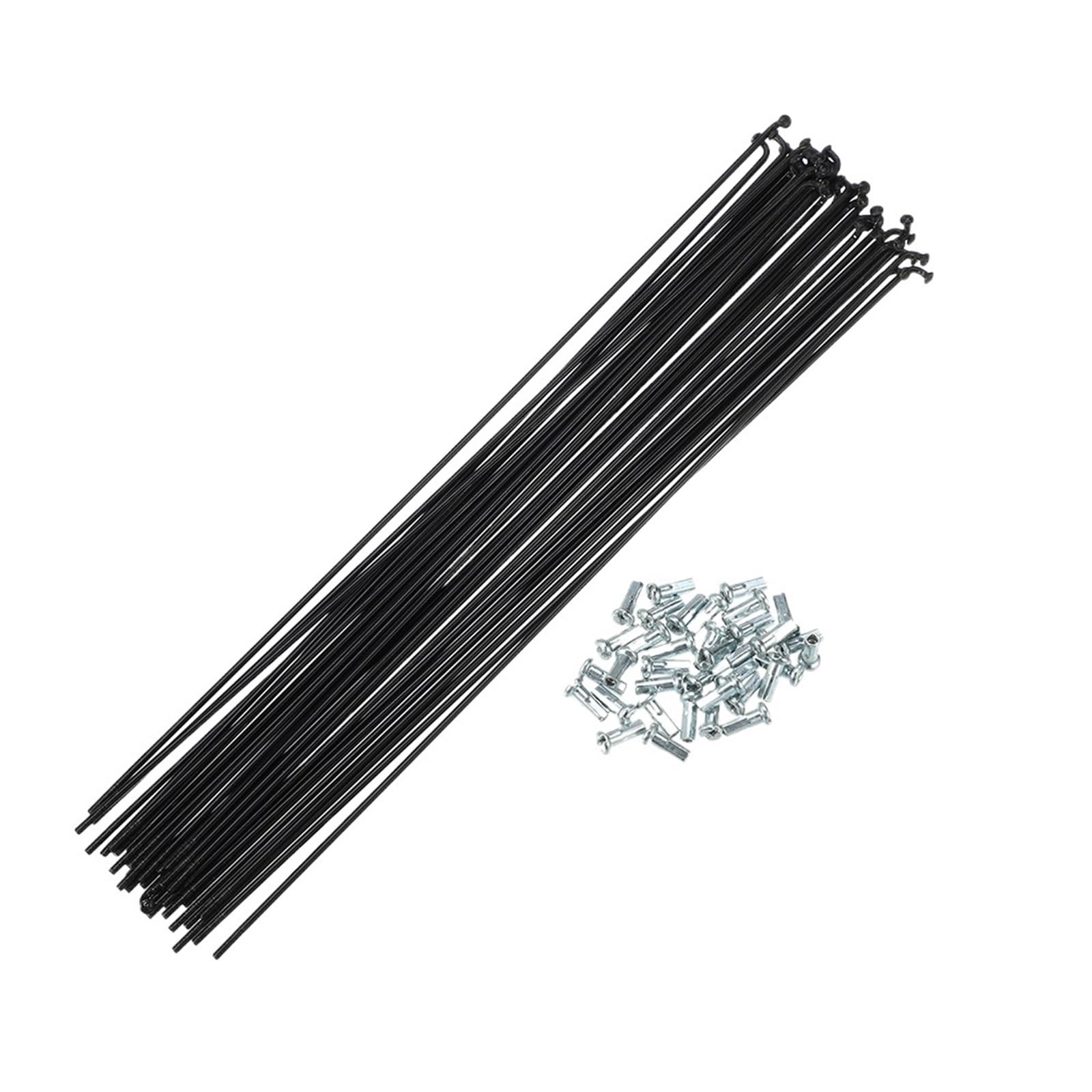36 szt. 14G J Bend 253 mm 277 mm 280 mm Bike Fit for Bike Spokes with Nipples Steel Black