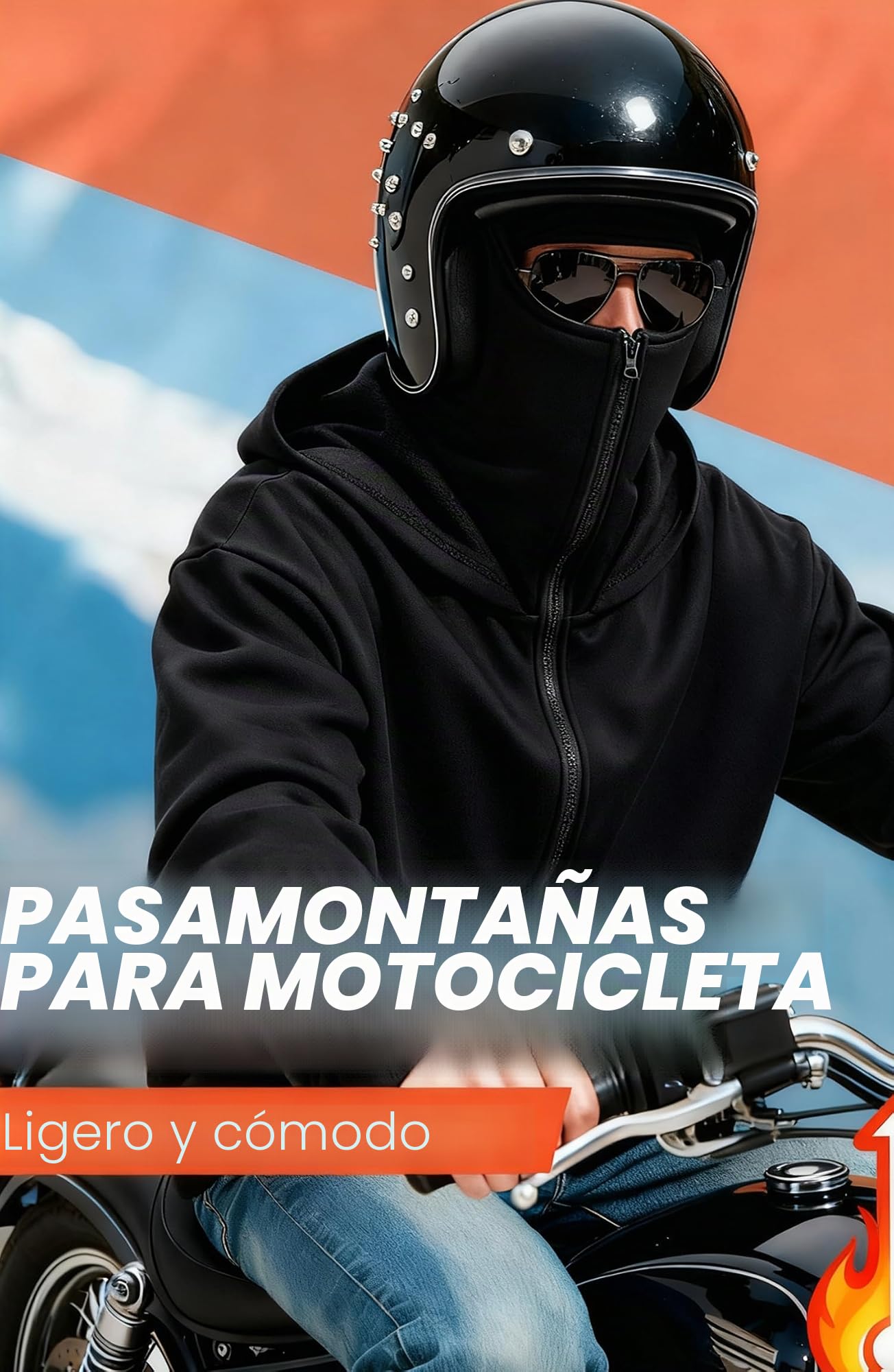 Sudadera Hombre con Capucha y Cremallera Cálida Pasamontañas Hoodie Chaqueta Hombre Entretiempo Otoño-Invierno Balaclava Deportes Manga Larga