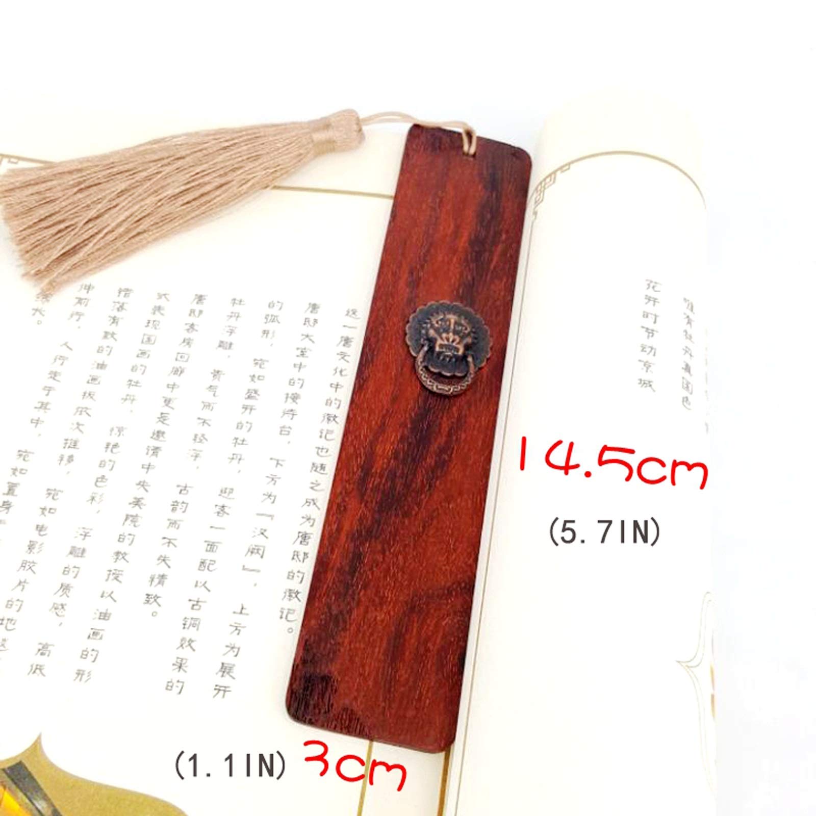 Lesezeichen Holz-Lesezeichen, im chinesischen Stil Jahrgang Lesezeichen, Holz-Lesezeichen mit schönen Quasten, for Freunde und Familie Buch Markierungen