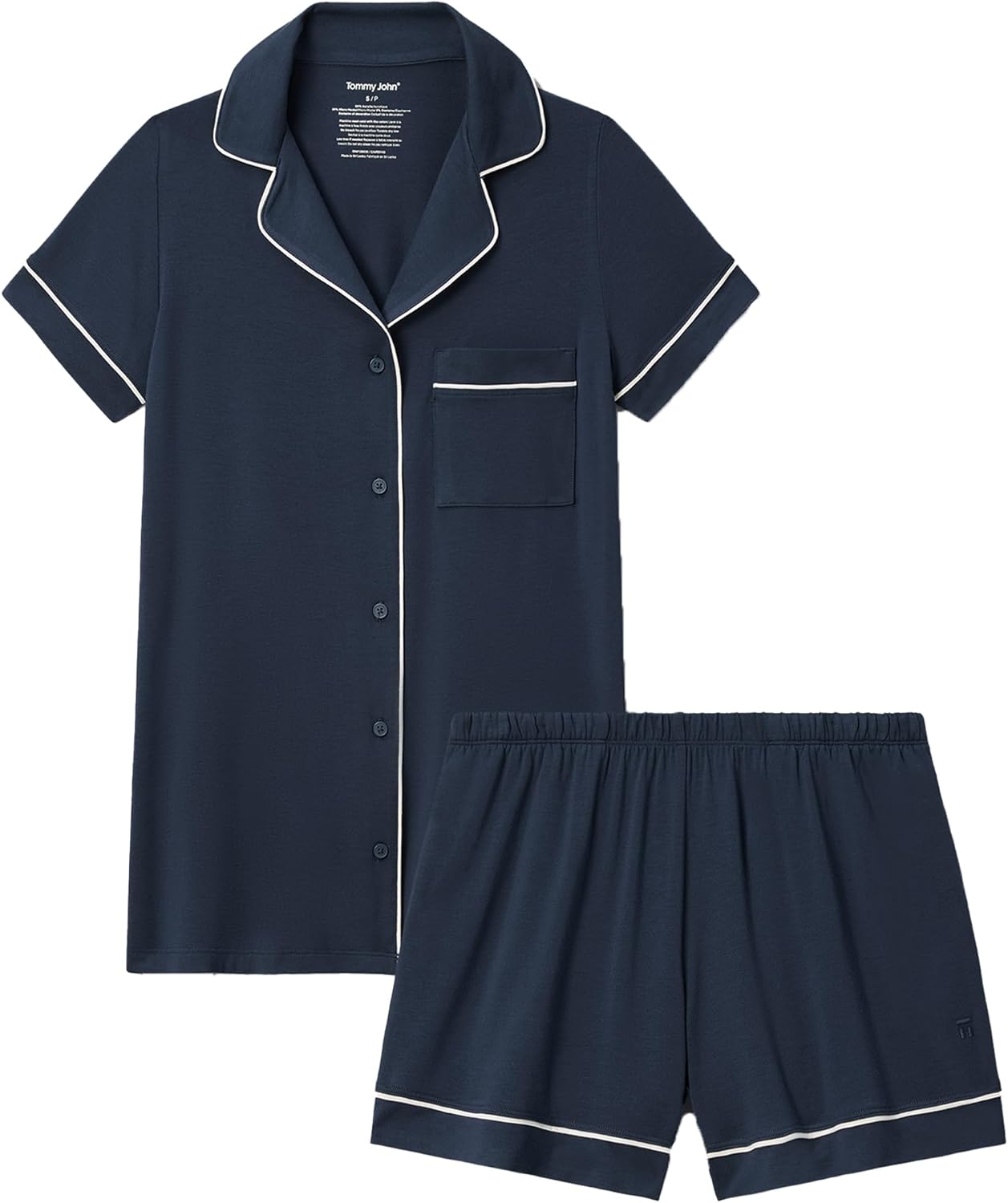 Tommy John Women's Short Sleeve Sleep Top and Short Set