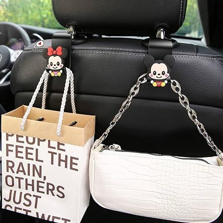 Amazon Hiyakujapan 車用シートフック カーシートフック ヘッドレストフック 可愛い かわいい オシャレ お洒落 車内収納 取り外し不要 荷物掛け Abs樹脂 耐荷重 2個セット 可愛いタイプ2 ポケット ケース カバー 車 バイク