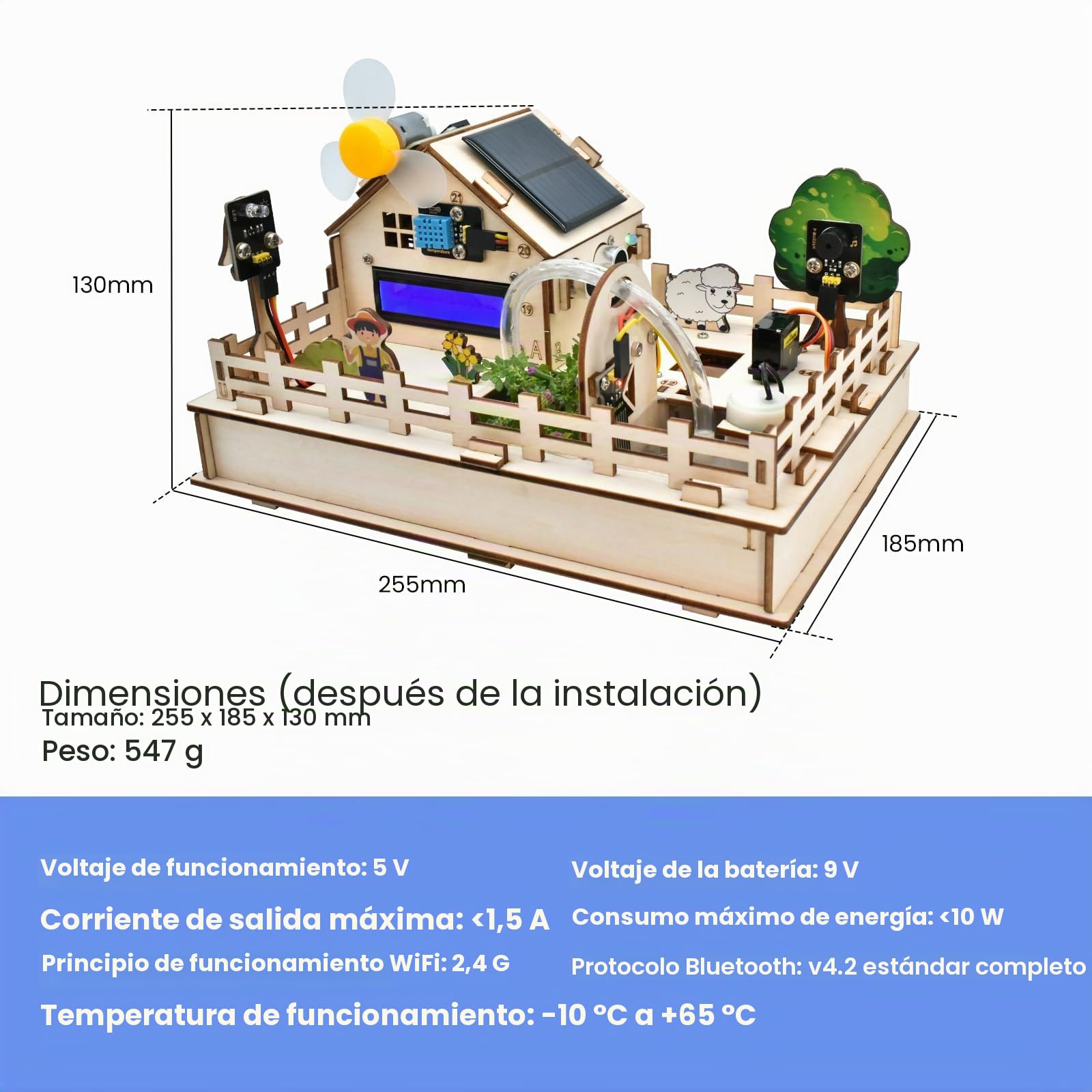 KEYESTUDIO IoT Control Smart Farm Starter Kit para Arduino ESP32, DIY Sensor Kit for Arduino and Scratch Programming