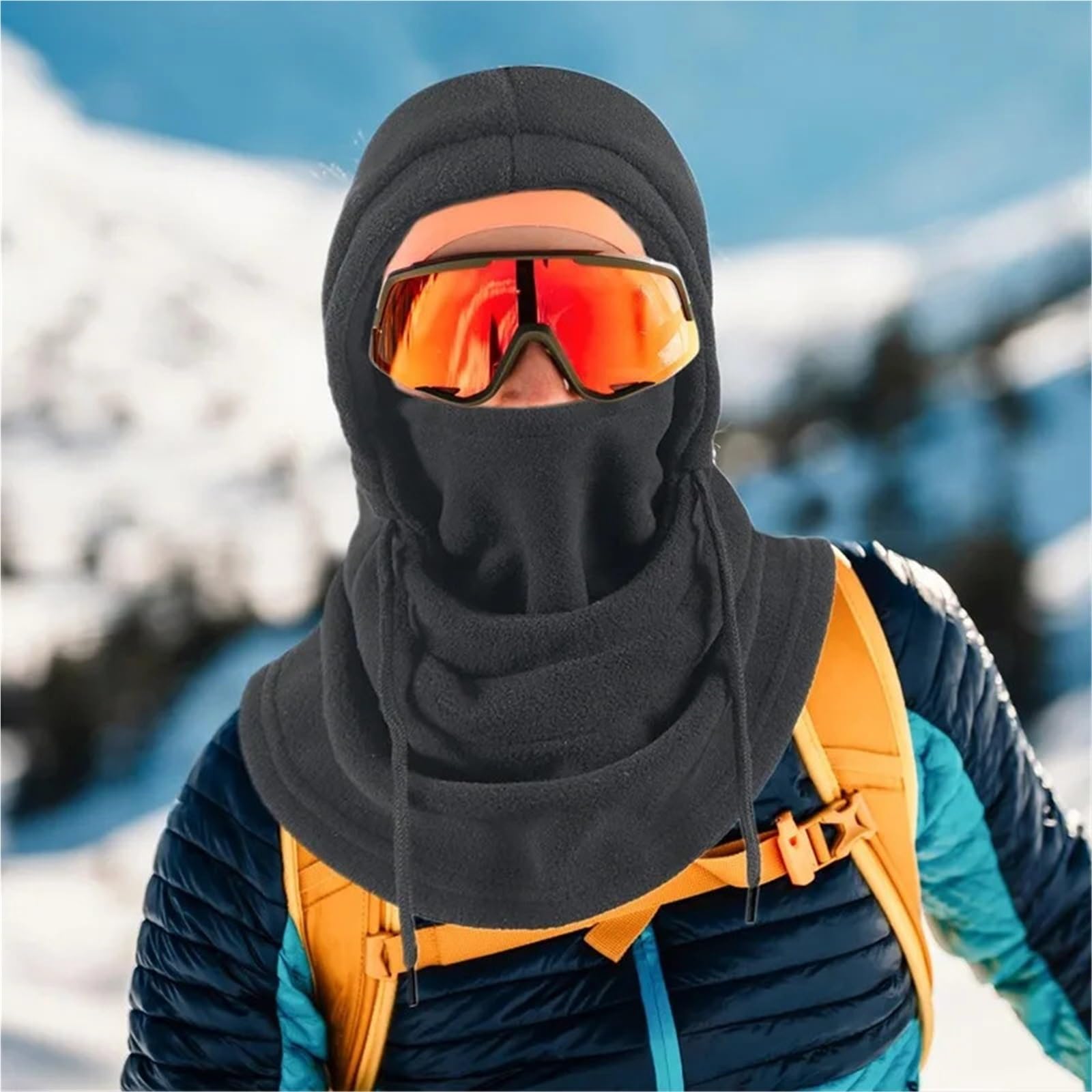 Gorro pasamontañas Gorro con máscara para la Cara para Invierno al Aire Libre Hombres Mujeres máscara de esquí a Prueba de Viento térmico Polar Sombrero Cuello