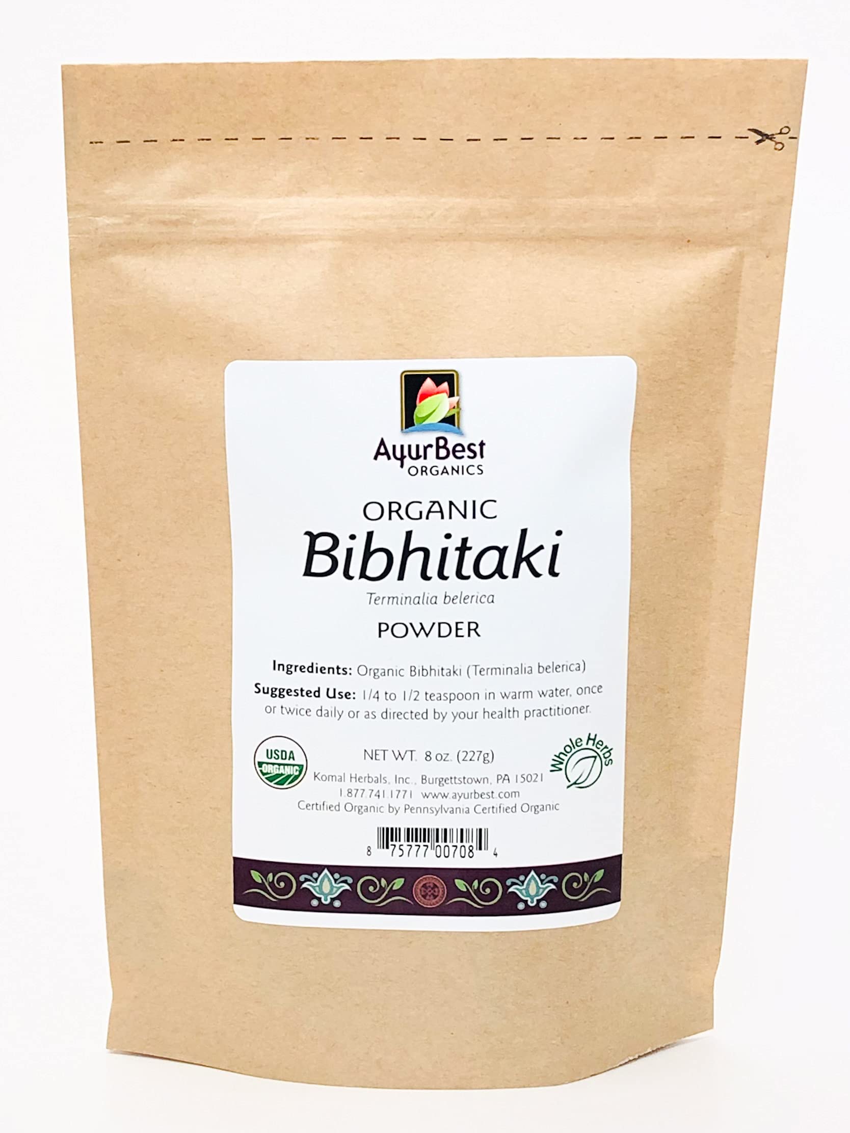 Bibhitaki, Terminalia bellirica - Spices & Herbs, Organic, Kosher (8 oz)USDA Organic