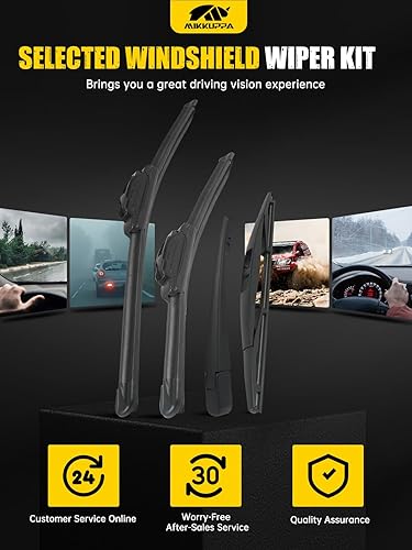 Vista 167 de MIKKUPPA Limpiaparabrisas de 26 pulgadas + 23 pulgadas + 12 pulgadas, repuesto para Mercedes-Benz 2013-2016 GL350 GL450, 2012-2015 ML350 ML550 ML63