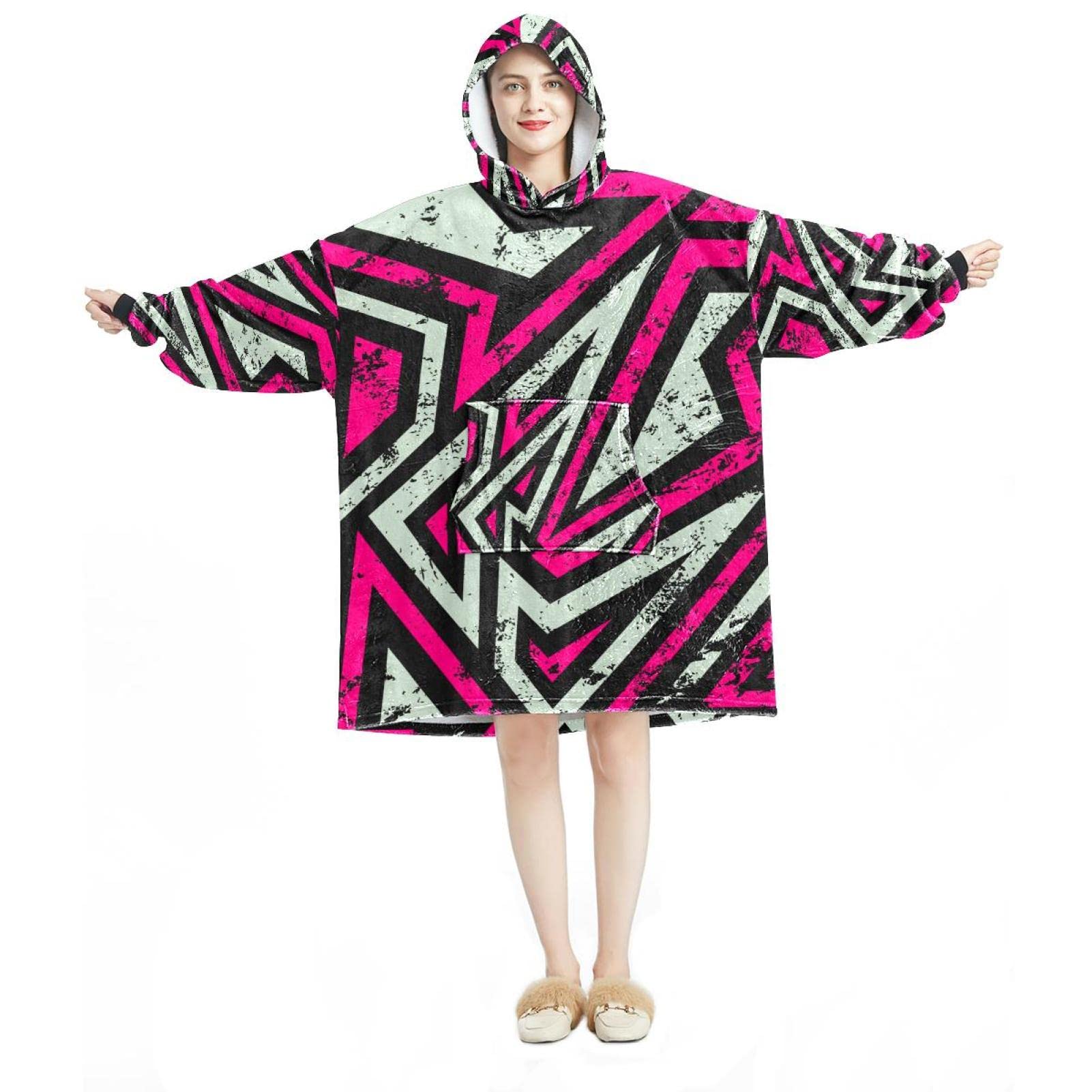 Sweat à capuche surdimensionné flanelle Sherpa homme femme