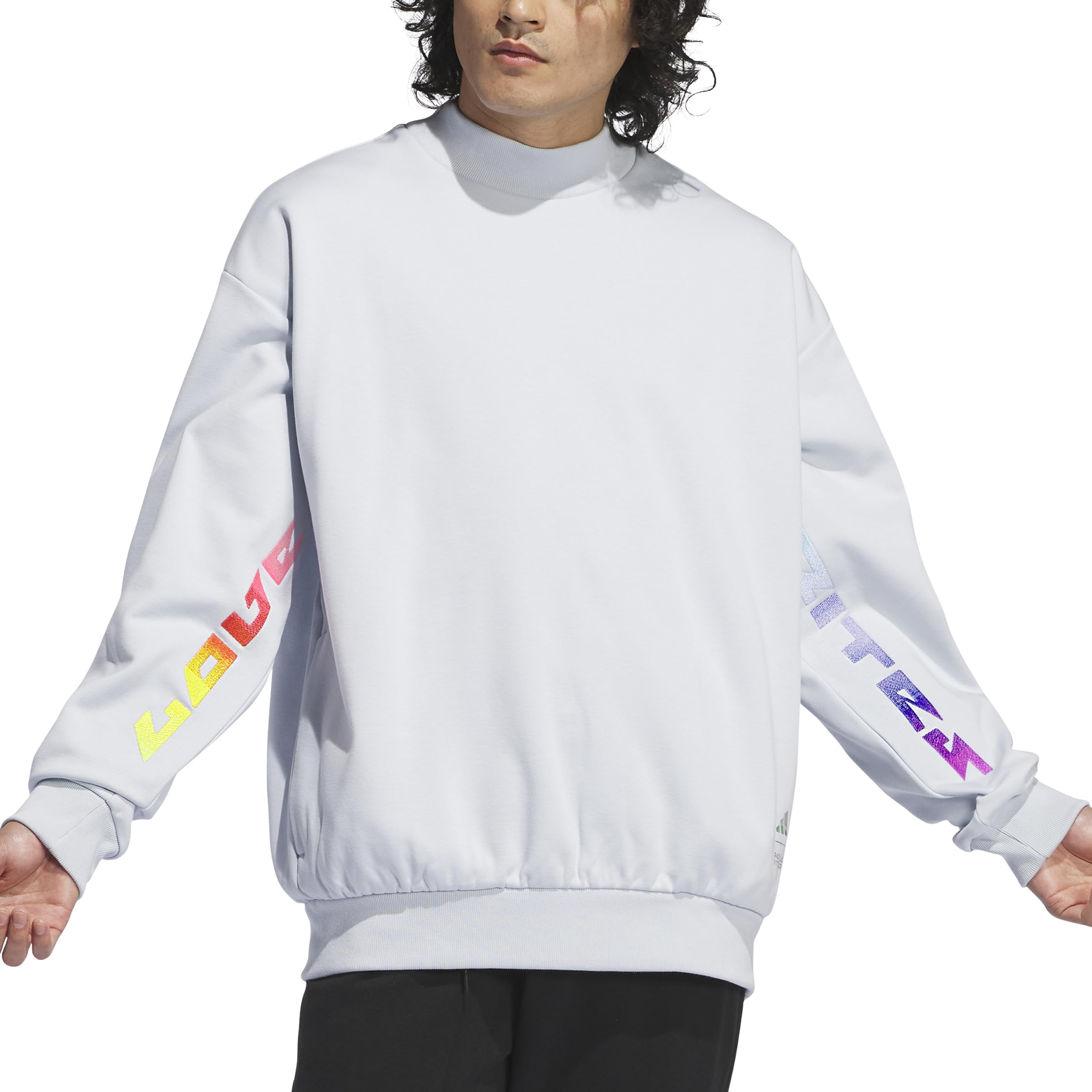 adidas Men's Pride Graphic Sweatshirt, Halo Blue, XL