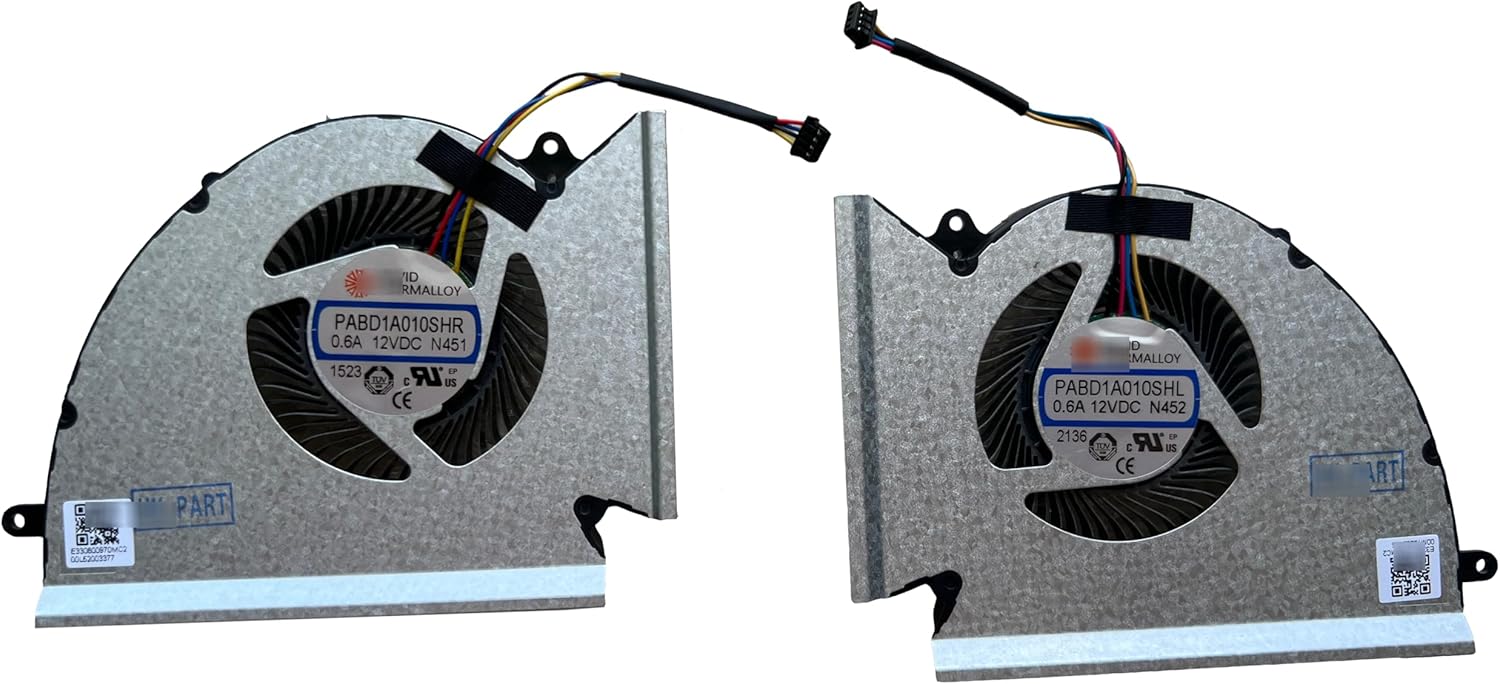 MS-17K2 MS-17K3 Cooling Fan Replacement for MSI GP76 Leopard/GE76 Raider Laptop - CPU + Gpu Dual Fan Set