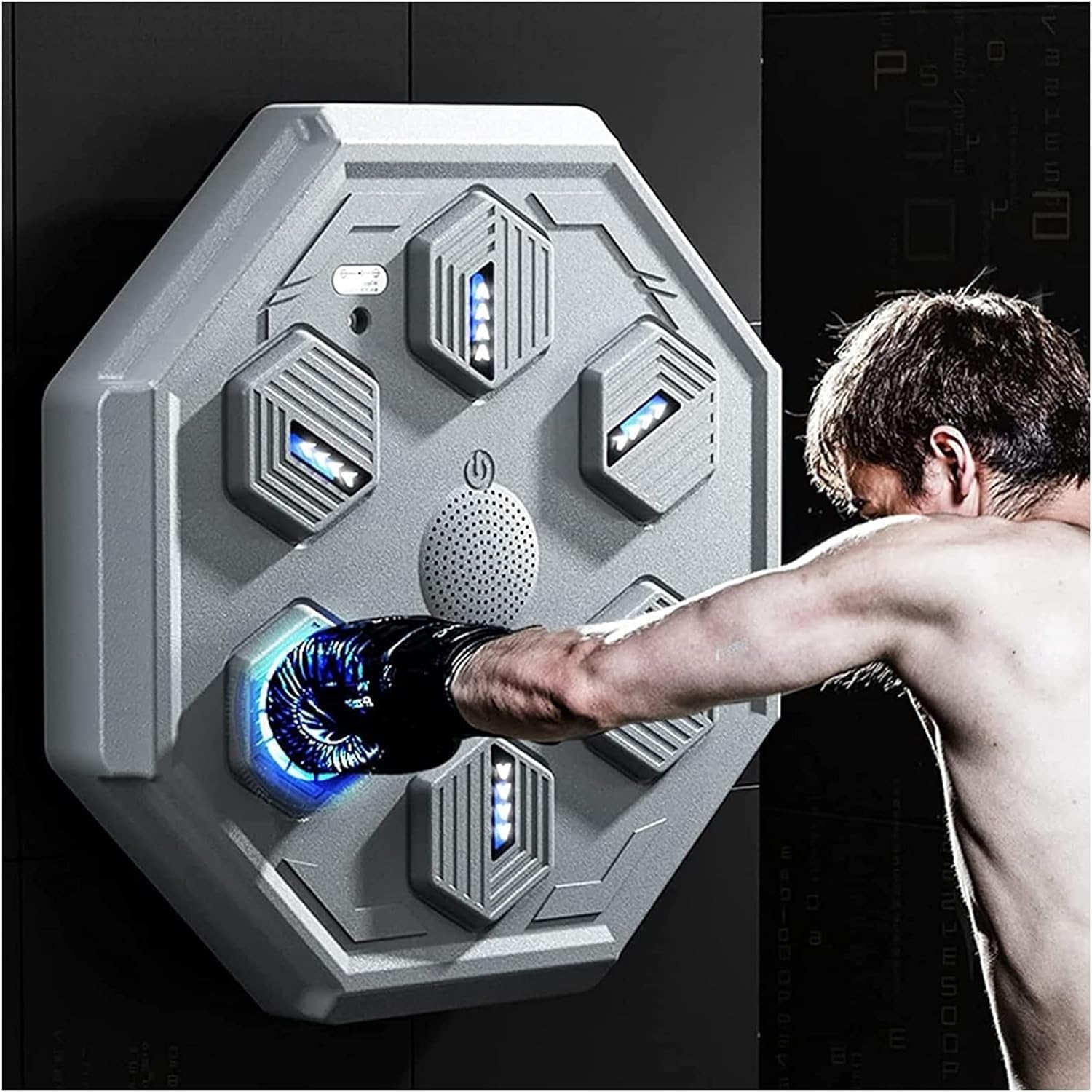 Máquina de Boxeo Musical con Bluetooth, Equipo de Boxeo Inteligente para el hogar con música electrónica para Entrenamiento de Objetivos, Velocidad, reacción y coordinación