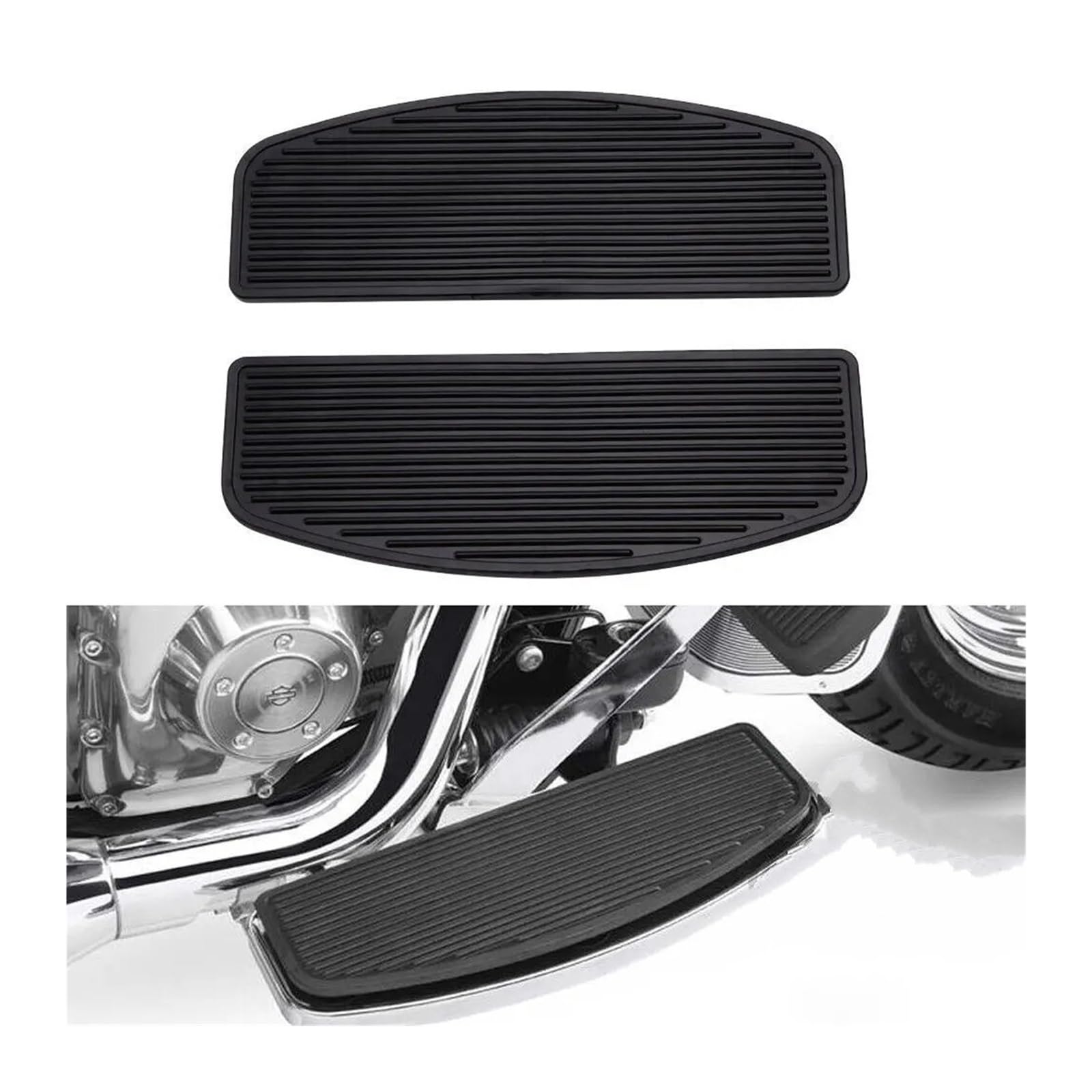 Fußrasten Für Davidson Touring Softail Street Glide Motorrad Gummi Fahrer Pad Vordere Fußstütze Fußraste Hinten Passagier Trittbrett Motorrad Foot Pedale