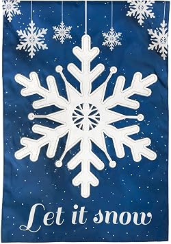 Briarwood Lane Let It Snow Winter Applique Garden Flag