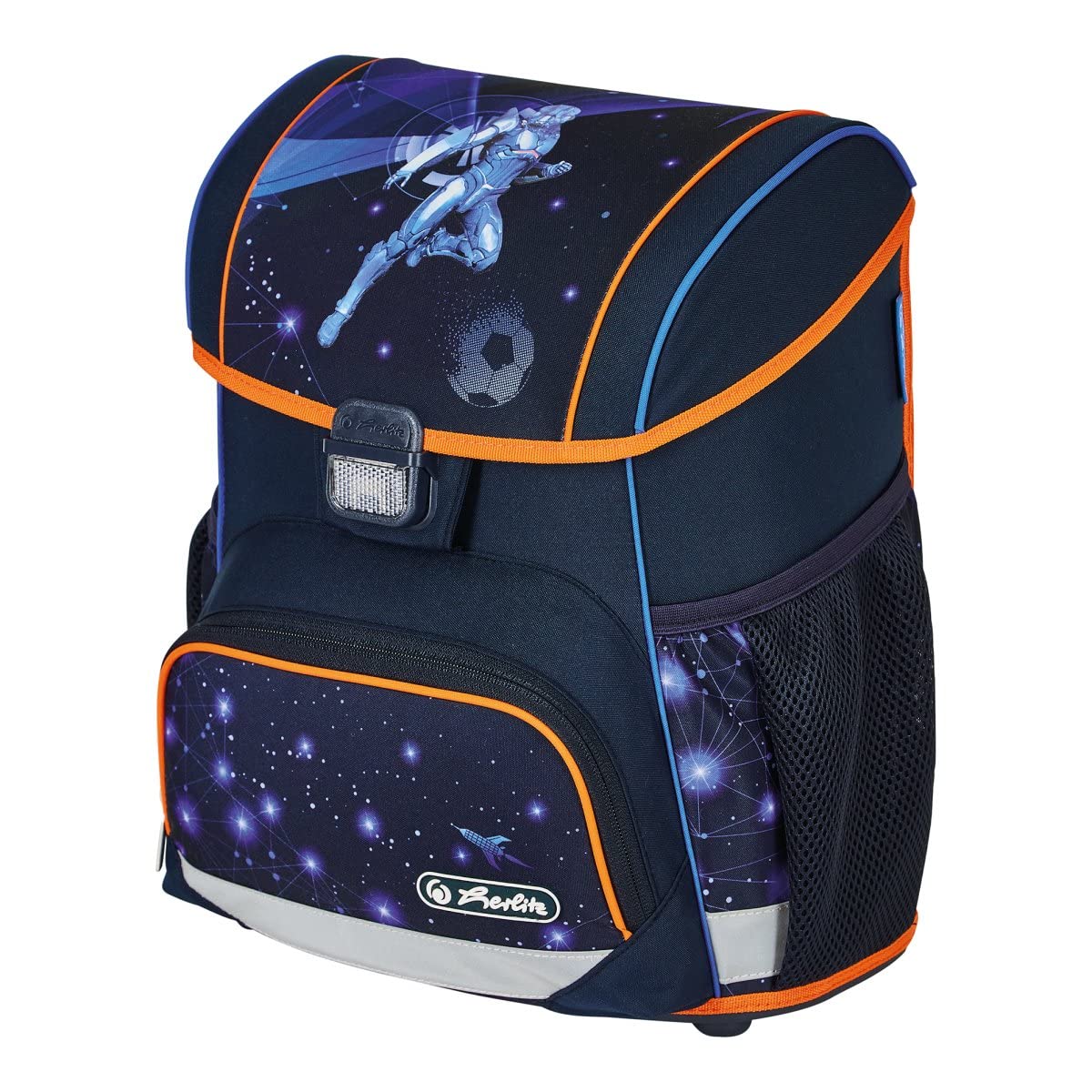 Herlitz Plecak szkolny Loop Młodzieżowy Tornister Torba na plecy | Pojemność 16L | Męski Damski Unisex Sportowy | Dla Ucznia Studenta Na co dzień | Pojemny Wytrzymały | Galaxy Games
