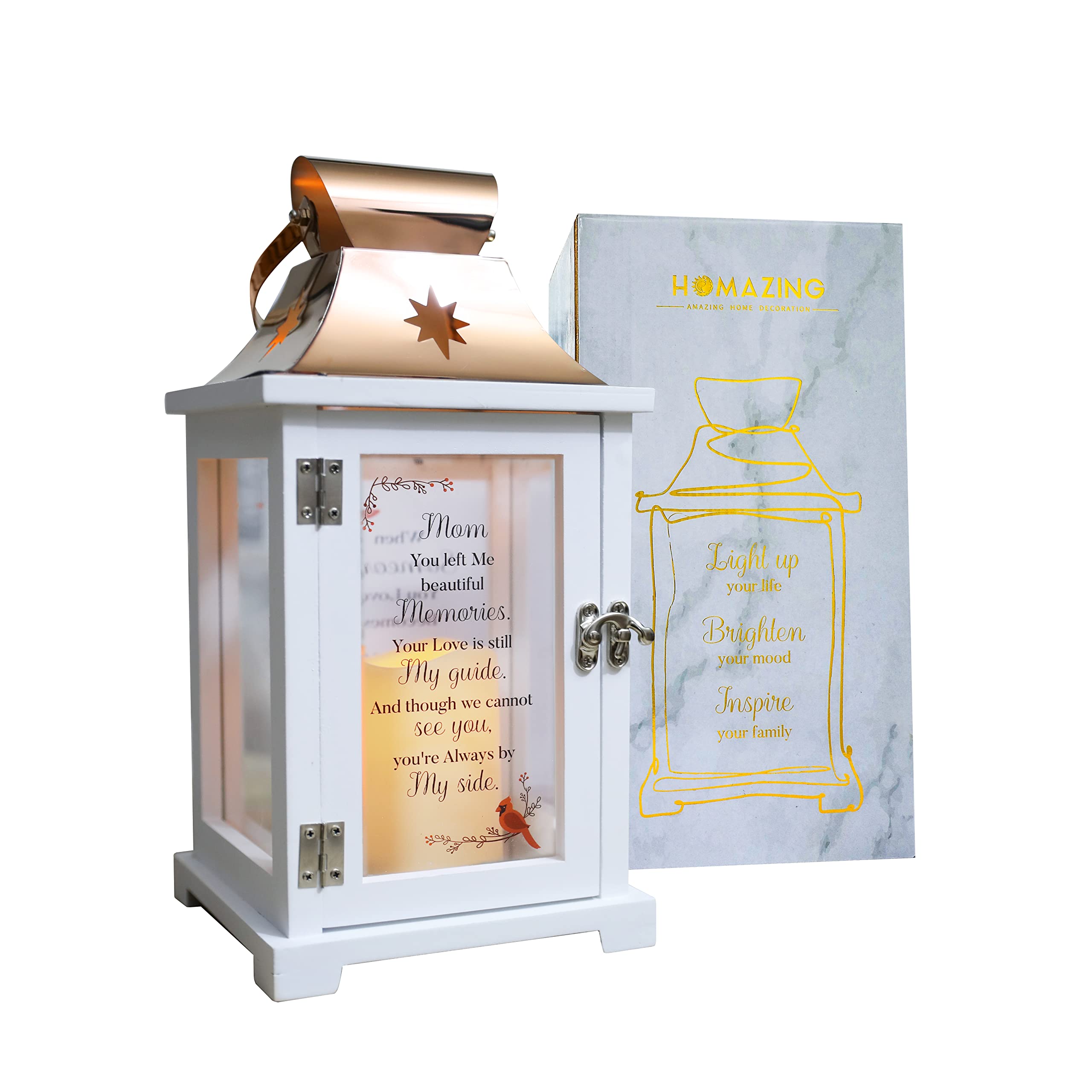 Remembrance Angel Memorial Lantern - Memorial Gifts for Loss of Mother, Thoughtful Sympathy Gifts for Loss of Mom, Funeral Gifts, Rememberance Gifts, Bereavement Gifts for Loss of Mother