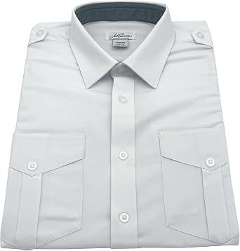 Mens Modern Cut White Label Short Sleeve Pilot Shirt