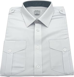 Men's Modern Cut White Label Short Sleeve Pilot Shirt