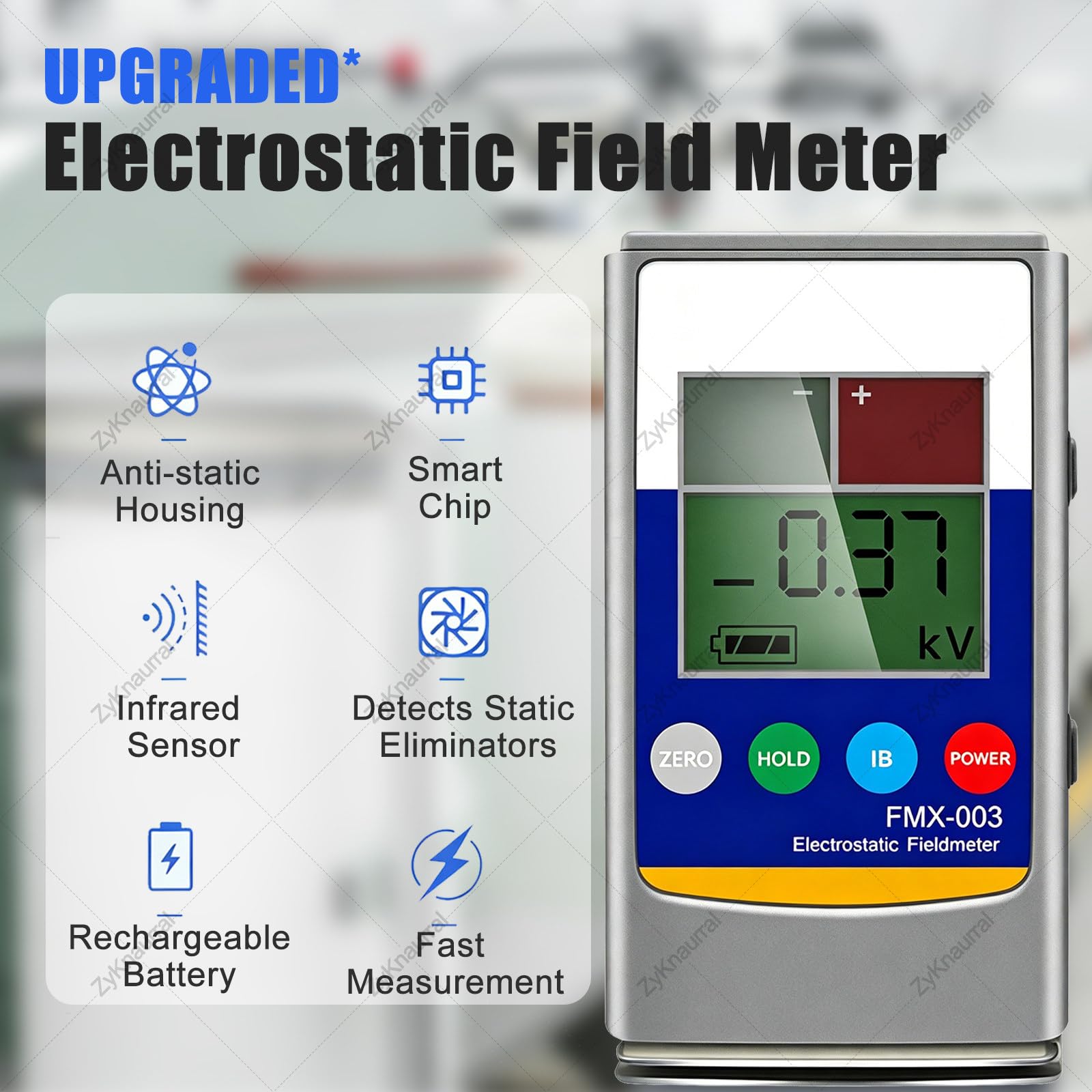 Fmx-003/Fmx-004 Statisches Messgerät 0–20 Kv/0–30 Kv Elektrostatisches Feldmessgerät ESD-Testgerät 0–200 V Ionenwaagen-Tester Für Elektronik, Fertigung Und Labor FMX004
