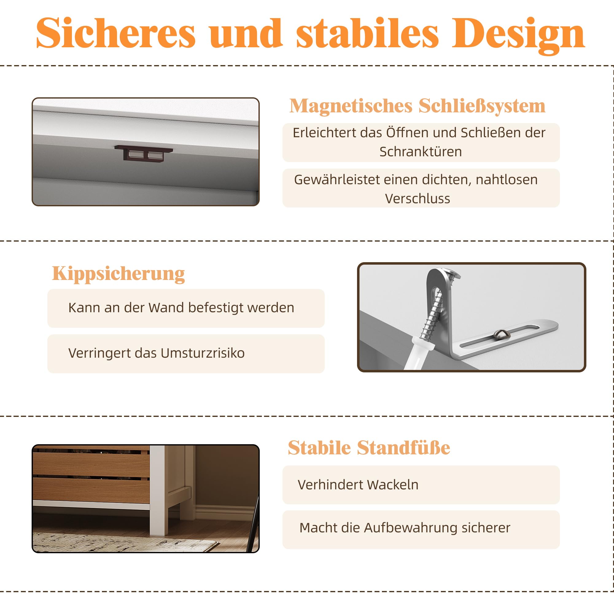 Kebnor Küchenschrank (80x40x140cm), hohes Küchenbuffet, Mehrzweckbuffet, Snackschrank, Aufbewahrungsmöbel mit Zwei Türen und fünf Schubladen (weiß)