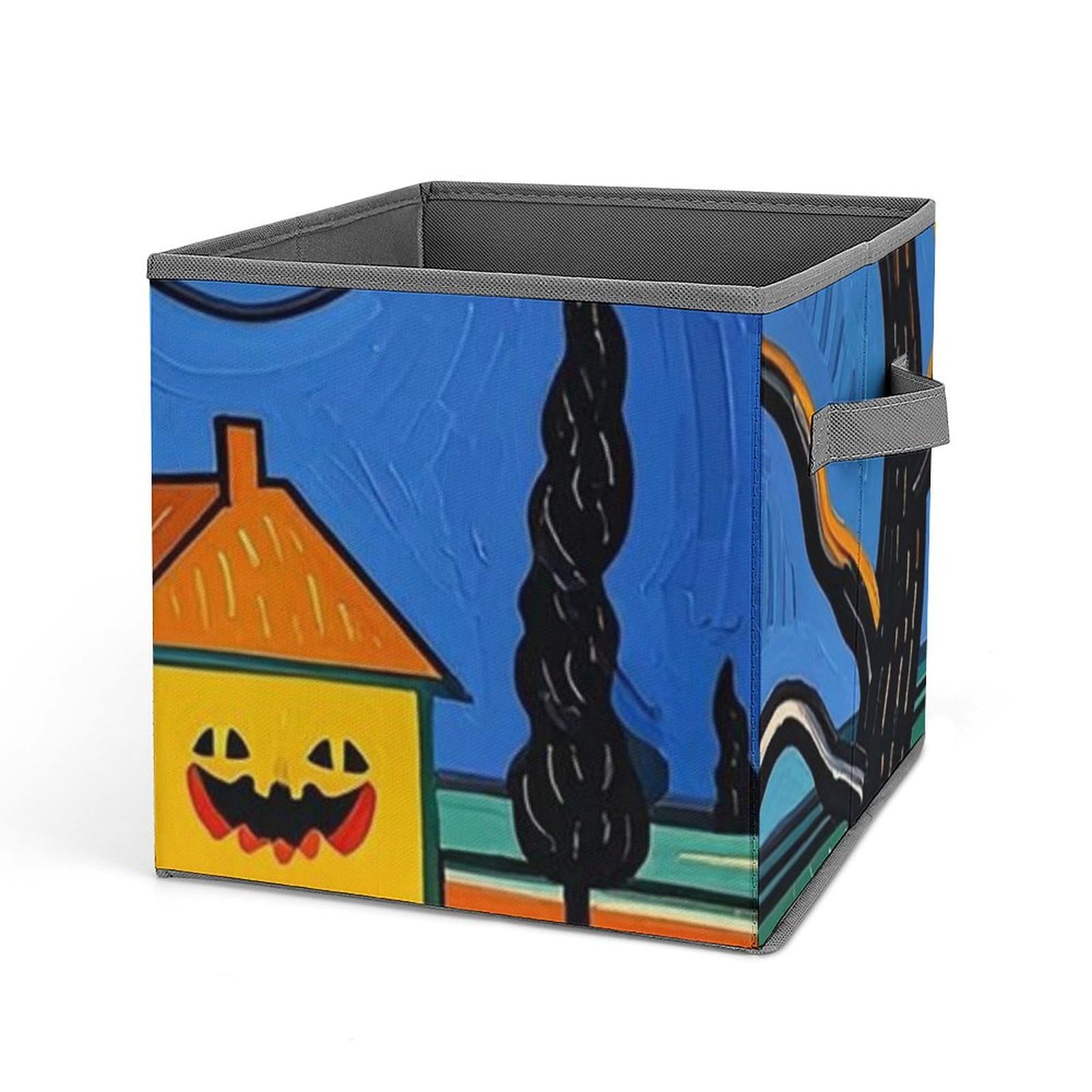 Bac de rangement Halloween pliable 27,6 cm avec double poignées
