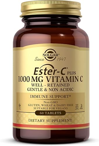 Solgar Ester-C Plus vitamina C (complejo de ascorbato Ester-C) tabletas de 1000 mg , 033984010512, 60, 1, 1