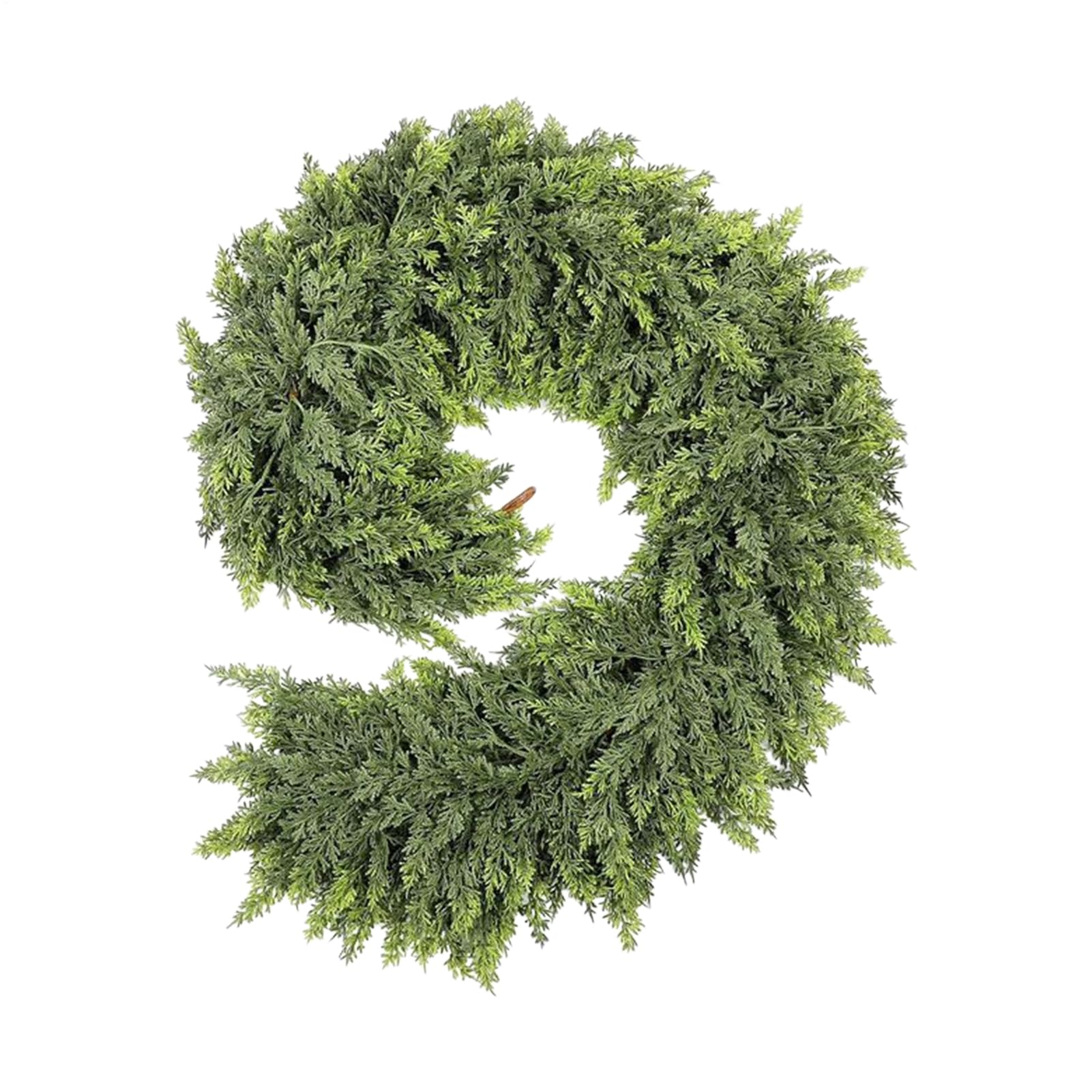 Christmas Cedar Garland | Realistic Artificial Green Faux Cedar Garland - 5.91 Feet Greenery Holiday Party Decoration for Fireplace Door Window Frames Stair Railings Mantel Table