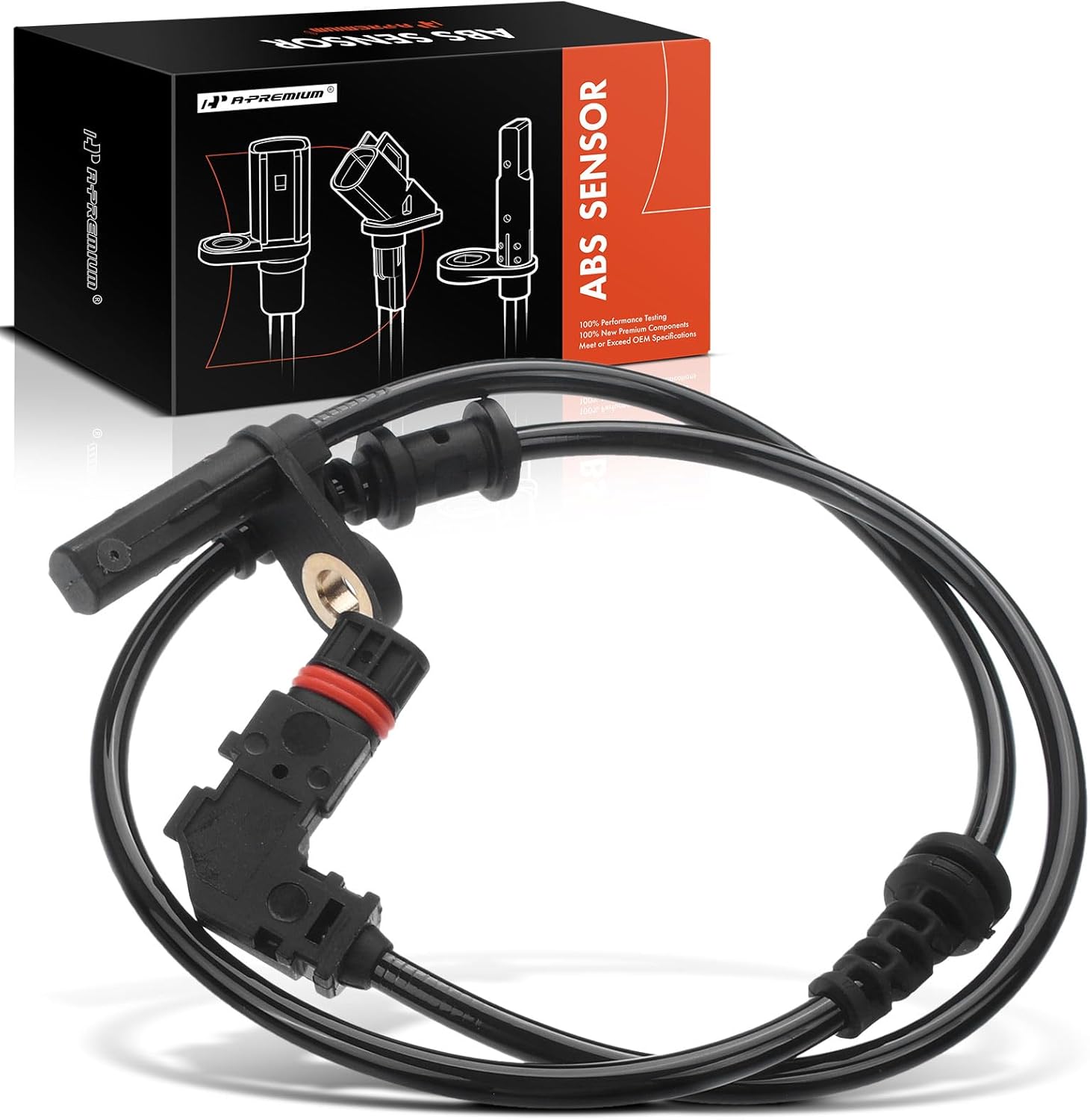 A-Premium ABS Wheel Speed Sensor Compatible with Mercedes-Benz Models - R172 SLC300/SLK250/SLK300/SLK350/SLK55 AMG, Convertible - Front Driver or Passenger Side, Replace# 1725400017, 1729056101