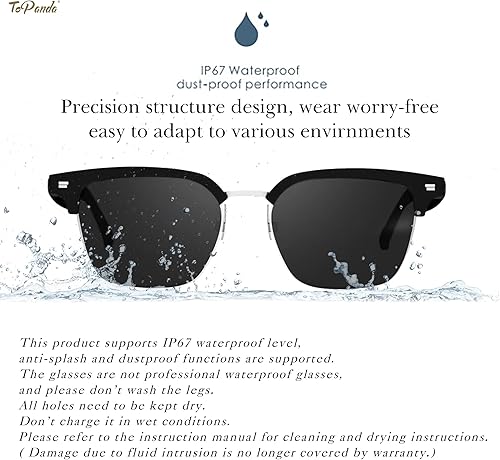 Miniatura 4 de Gafas de audio inteligentes (3ª generación), altavoces TWS de oído abierto con conectividad Bluetooth 5.0 para reuniones de juegos