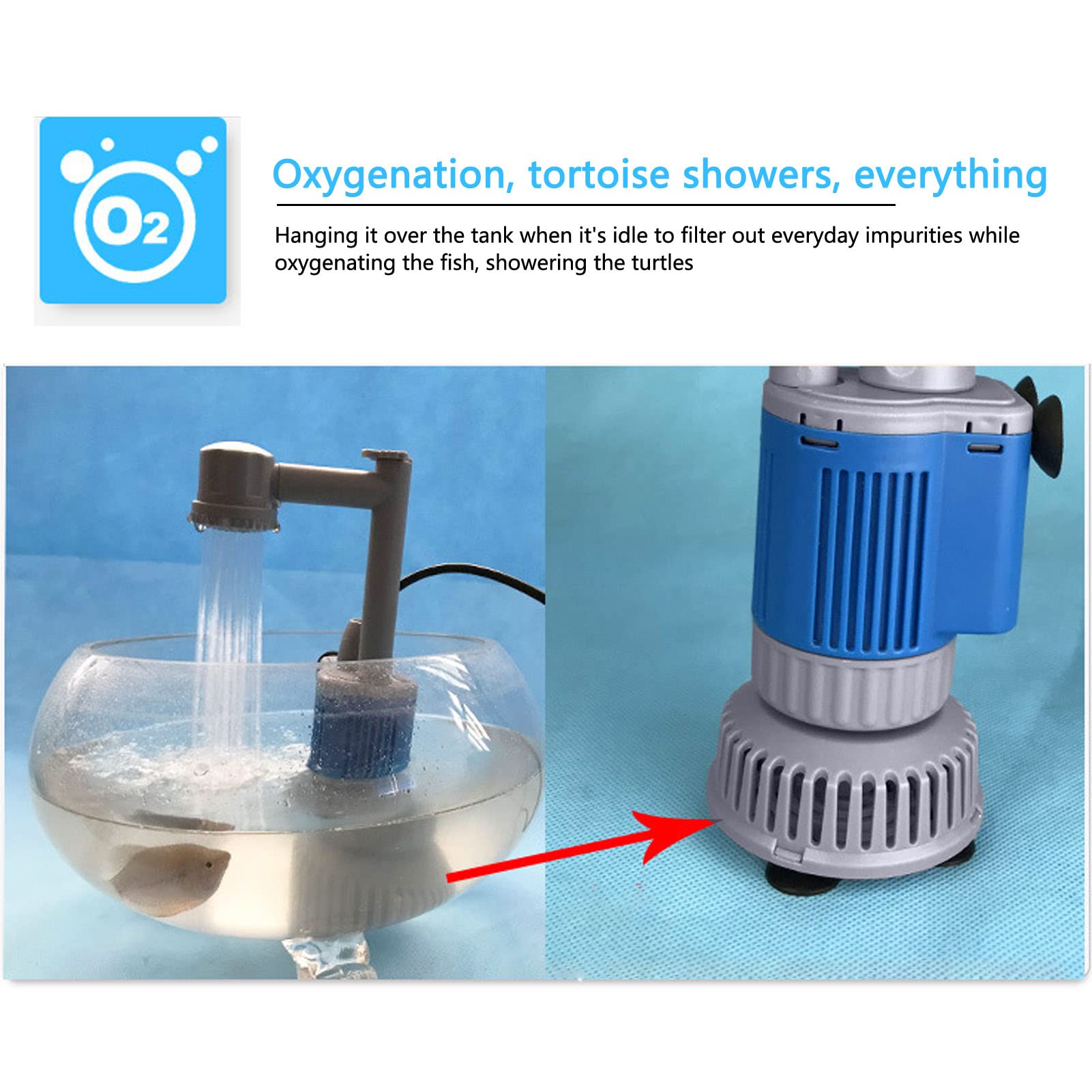 AYNEFY Electric Aquarium Gravel Cleaner, High Power Water Changer with Debris Cleaning, Water Filter for Fish, Automatic Sand Washer for DIY, Space Saving Electric Changer Kit