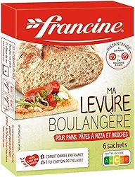 FERMENTO INSTANTANEO PARA PÃES E MASSA DE PIZZA FRA FRANCINE - 6 SACOLAS, 30G