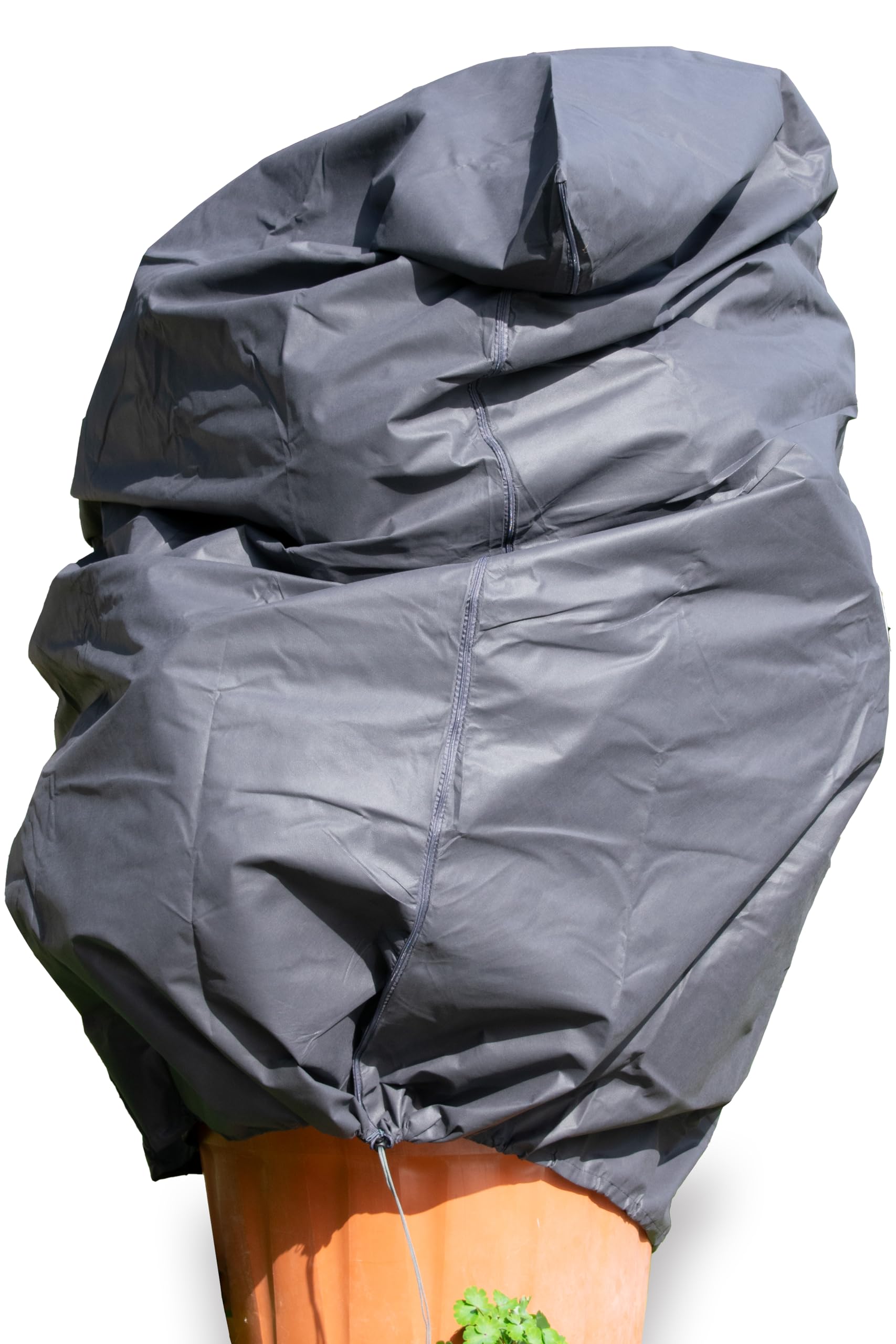 schlauchmeister 24 ... wir leiten's durch ... Premium XXL Winterschutz für Pflanzen grau Kübelpflanzen Winterschutzcover draußen Haube 300 x 240 cm Reißverschluss Zugband Pflanzenschutzhaube