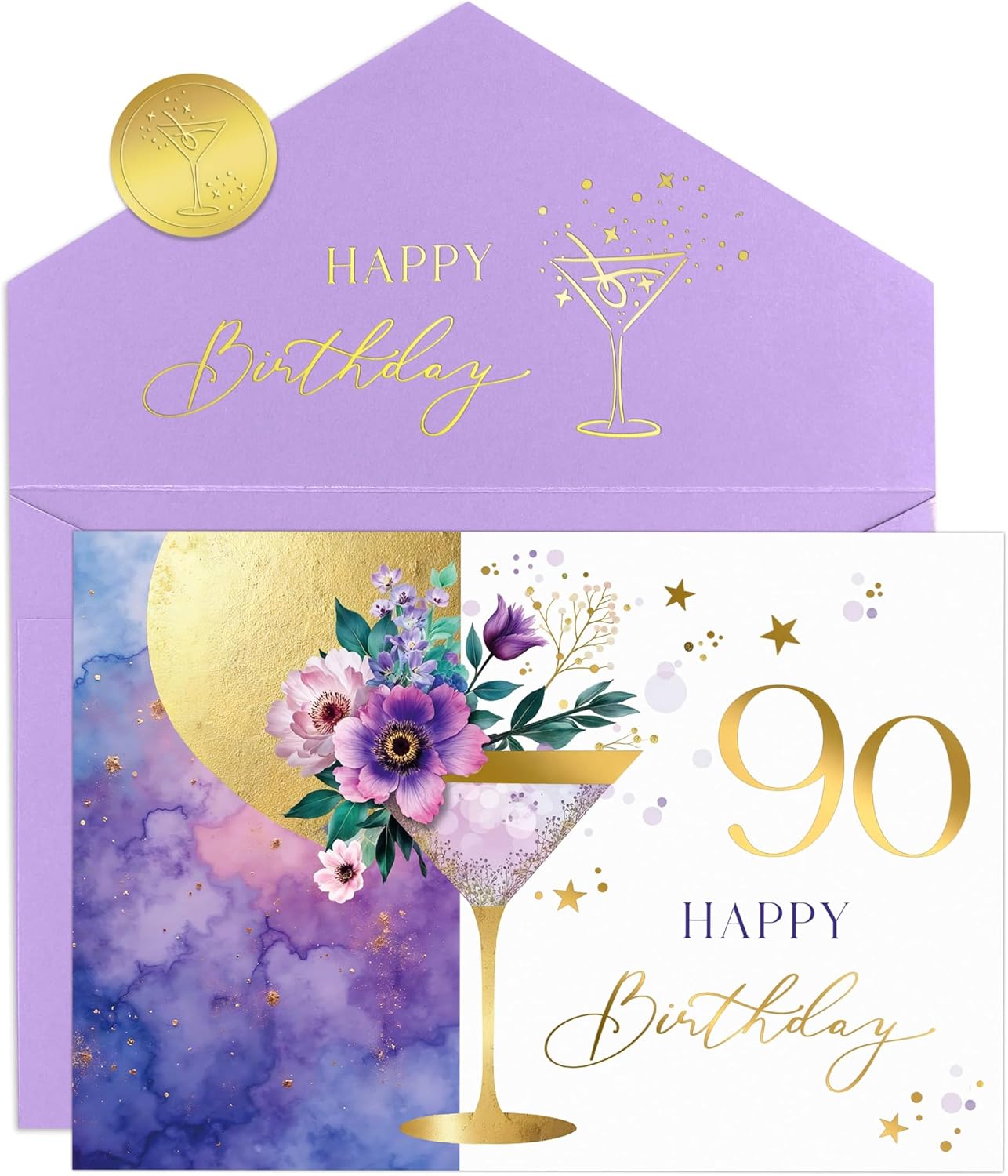 Carte anniversaire 90 ans élégante (Joli Coon)