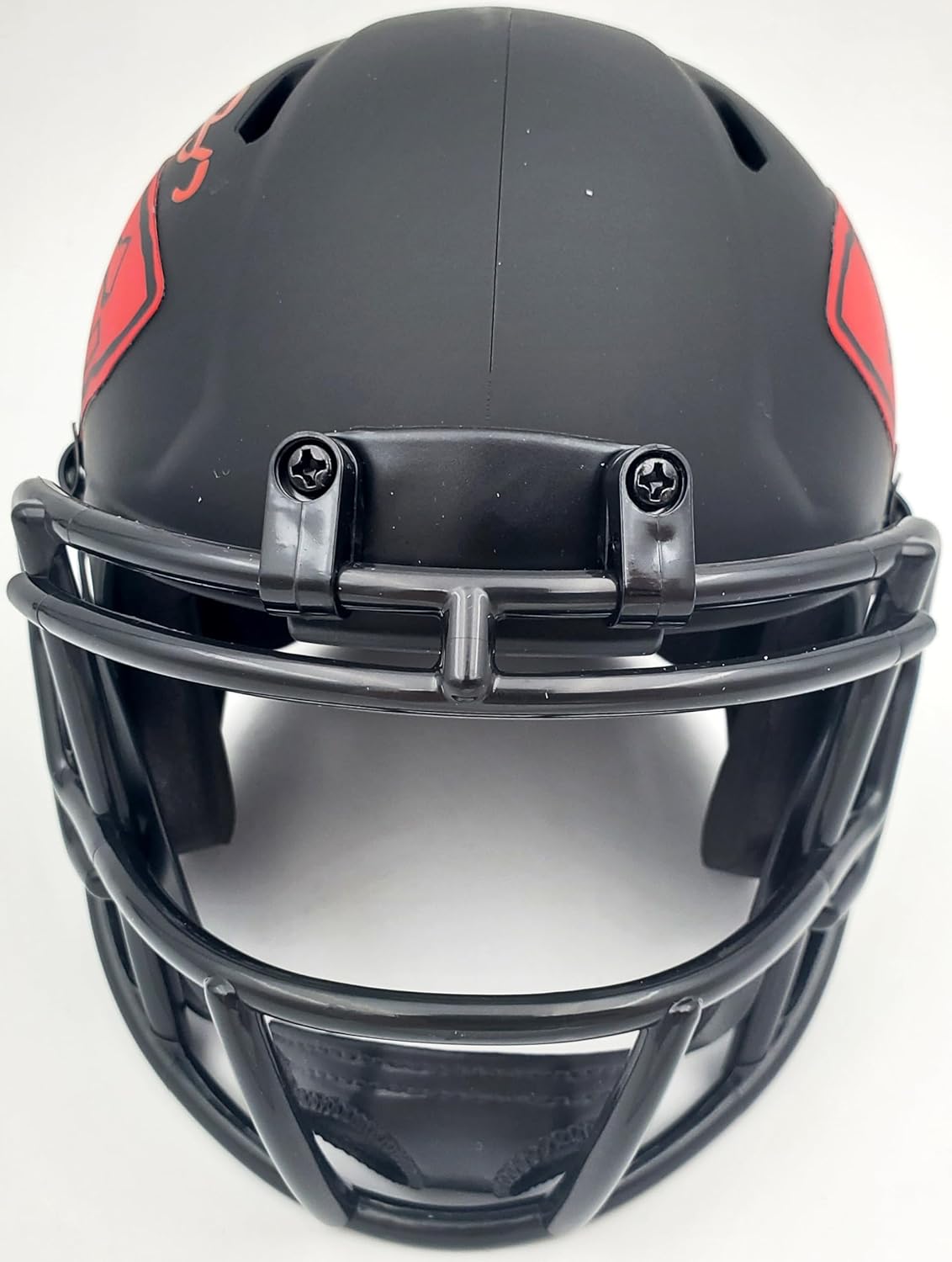 Mecole Hardman Autographed Eclipse Black Speed Mini Football Helmet Beckett BAS Stock #185784