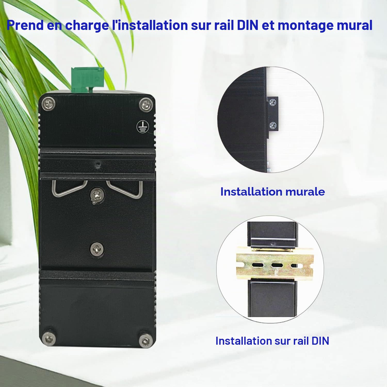 Commutateur Gigabit Ethernet industriel durci 10 ports 10/100/1000T RJ45 avec fonction auto-MDI/MDI-X Mini commutateur compact