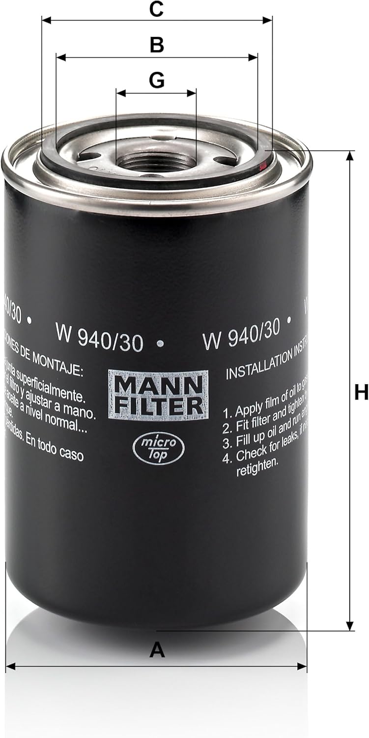 Mann Filter W940/30 Spin-On Oil Filter