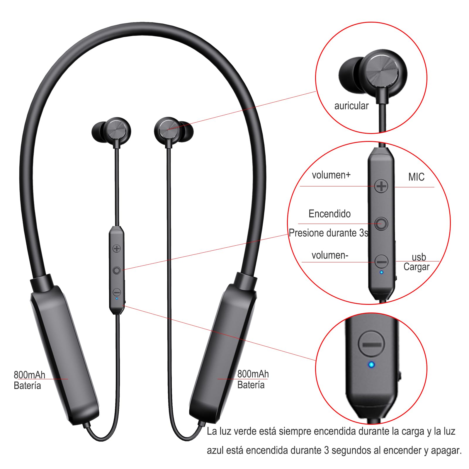 Wzmacniacz słuchowy do noszenia na szyi Aparat słuchowy z 16 kanałami Bluetooth Akumulator Słuchawki z wyraźnym wzmocnieniem dźwięku