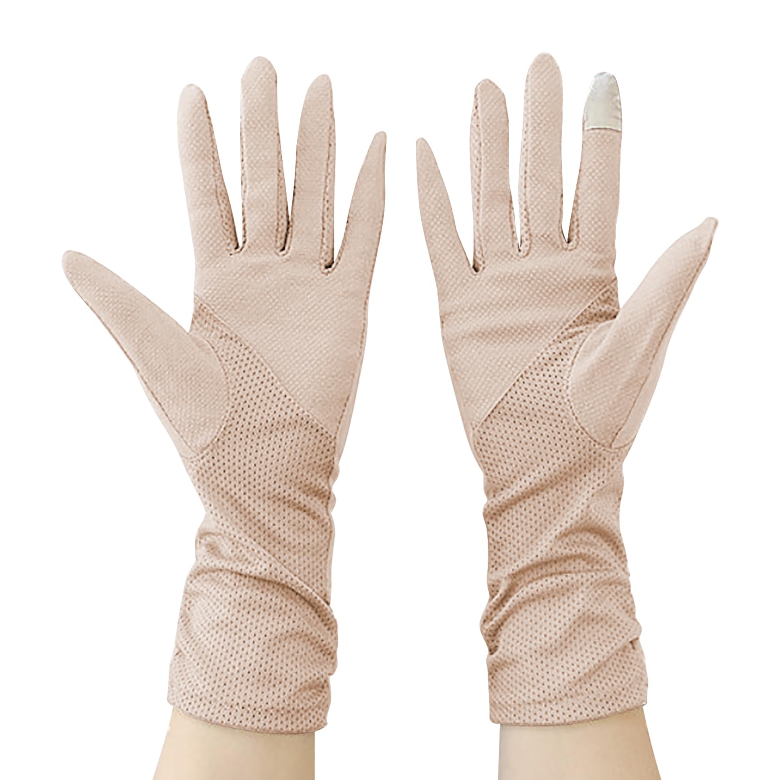 OhMill Gants UV pour la conduite - Gants de cyclisme pour femme - Protection UV - Doigt complet - 32 cm